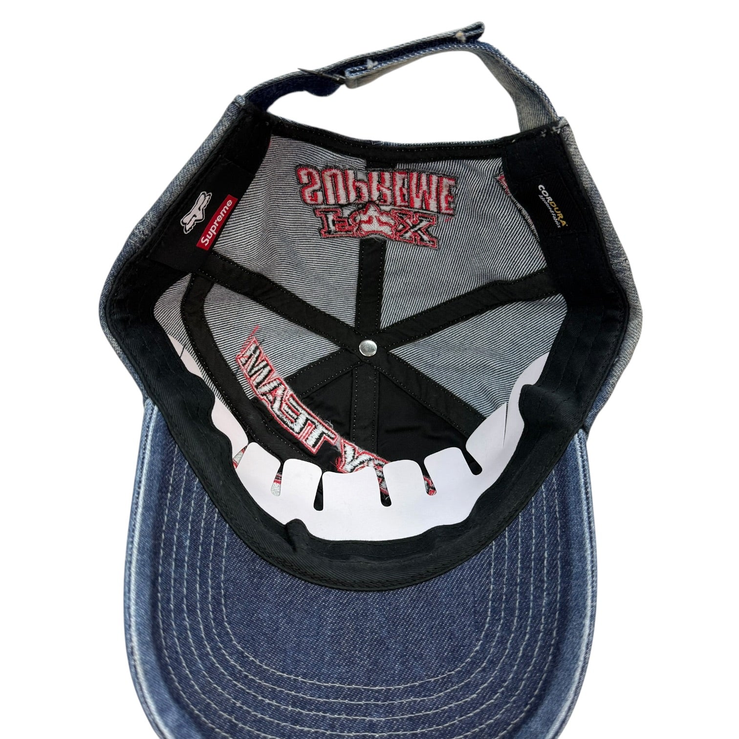 Supreme Fox Racing 6 Panel Hat Denim