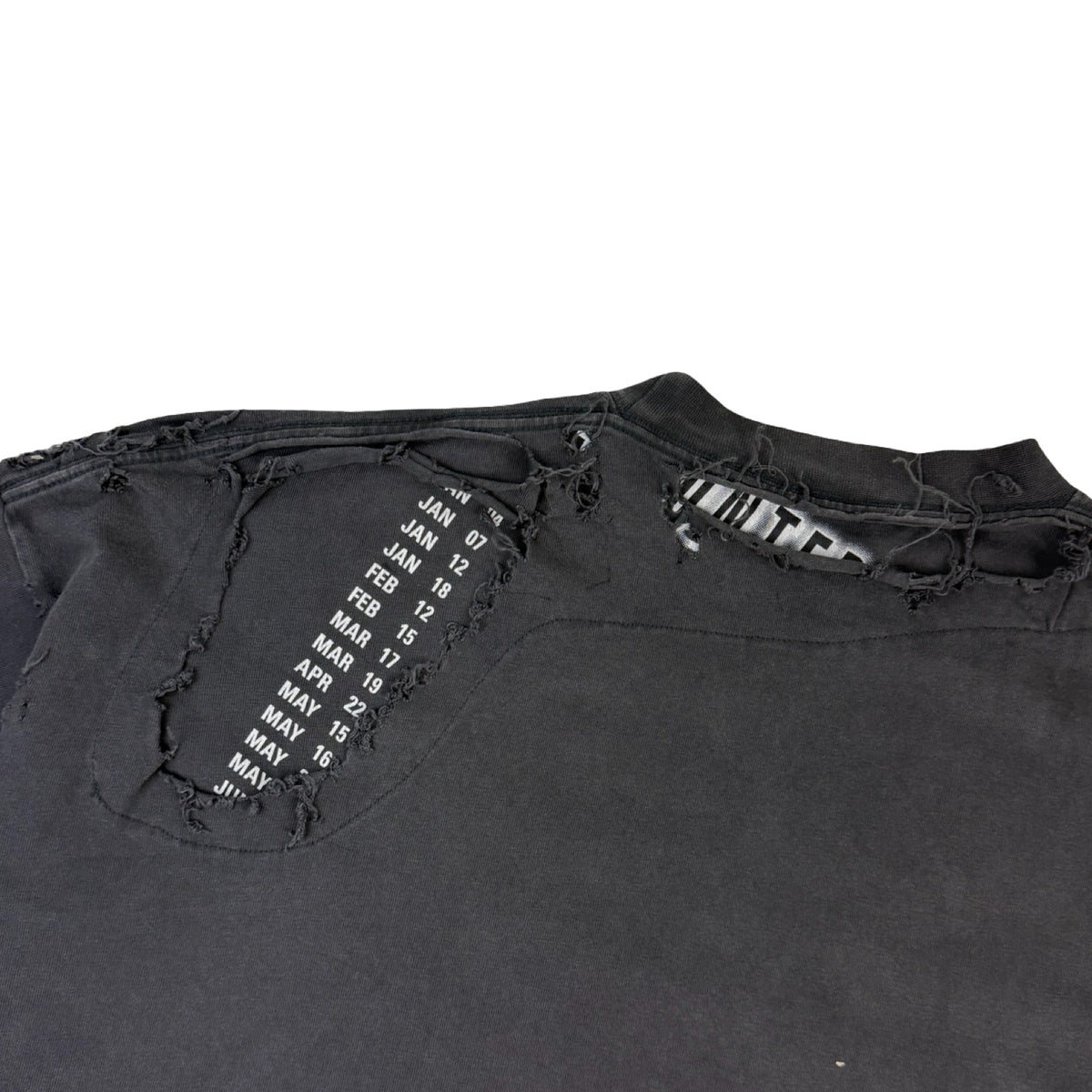 Balenciaga Speedhunters Distressed Oversized T-Shirt Dark Charcoal