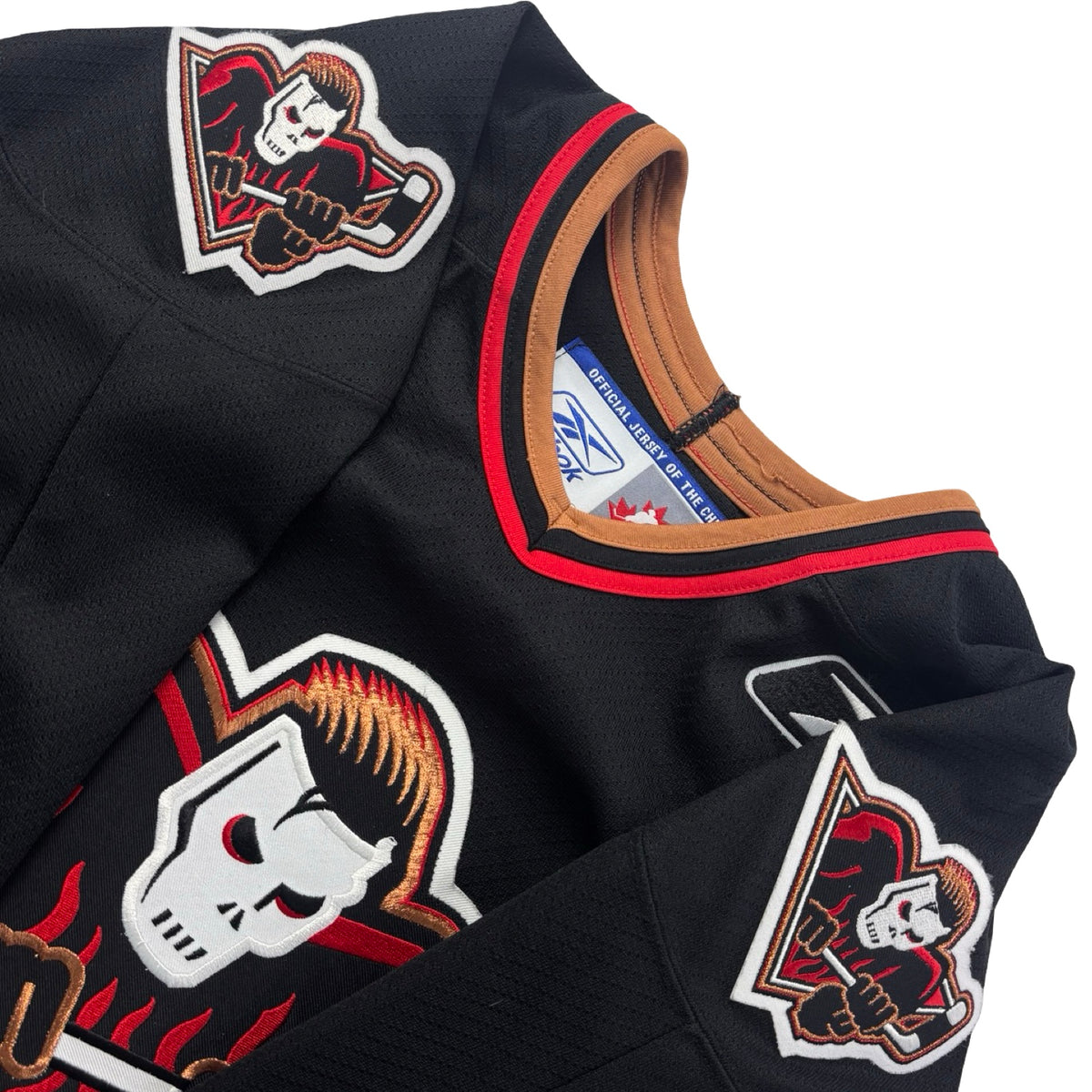 Vintagw CCM Calgary Hitmen WHL Home Jersey Black/Gold