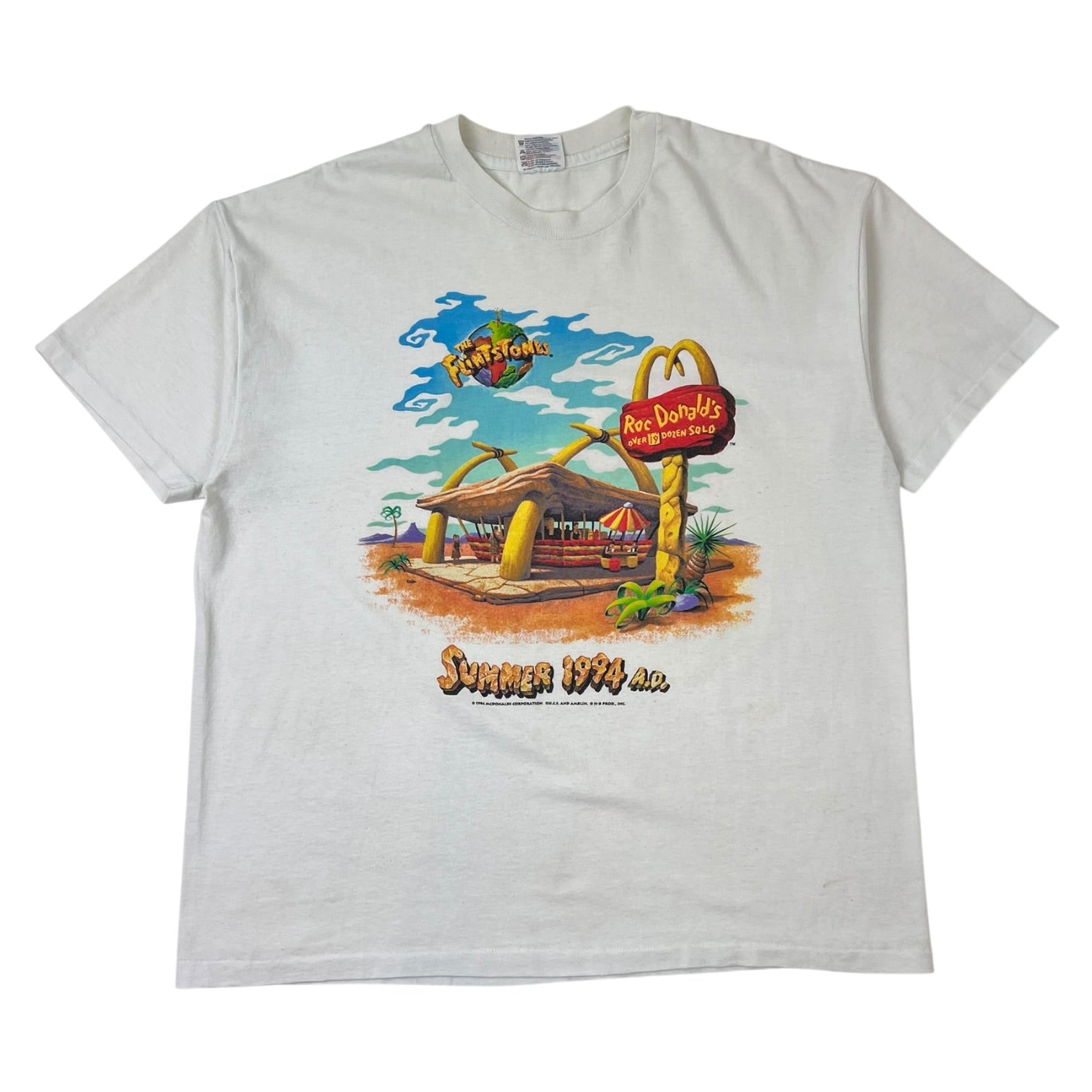 Vintage 1994 The Flintstones RocDonald's Promotional T-Shirt