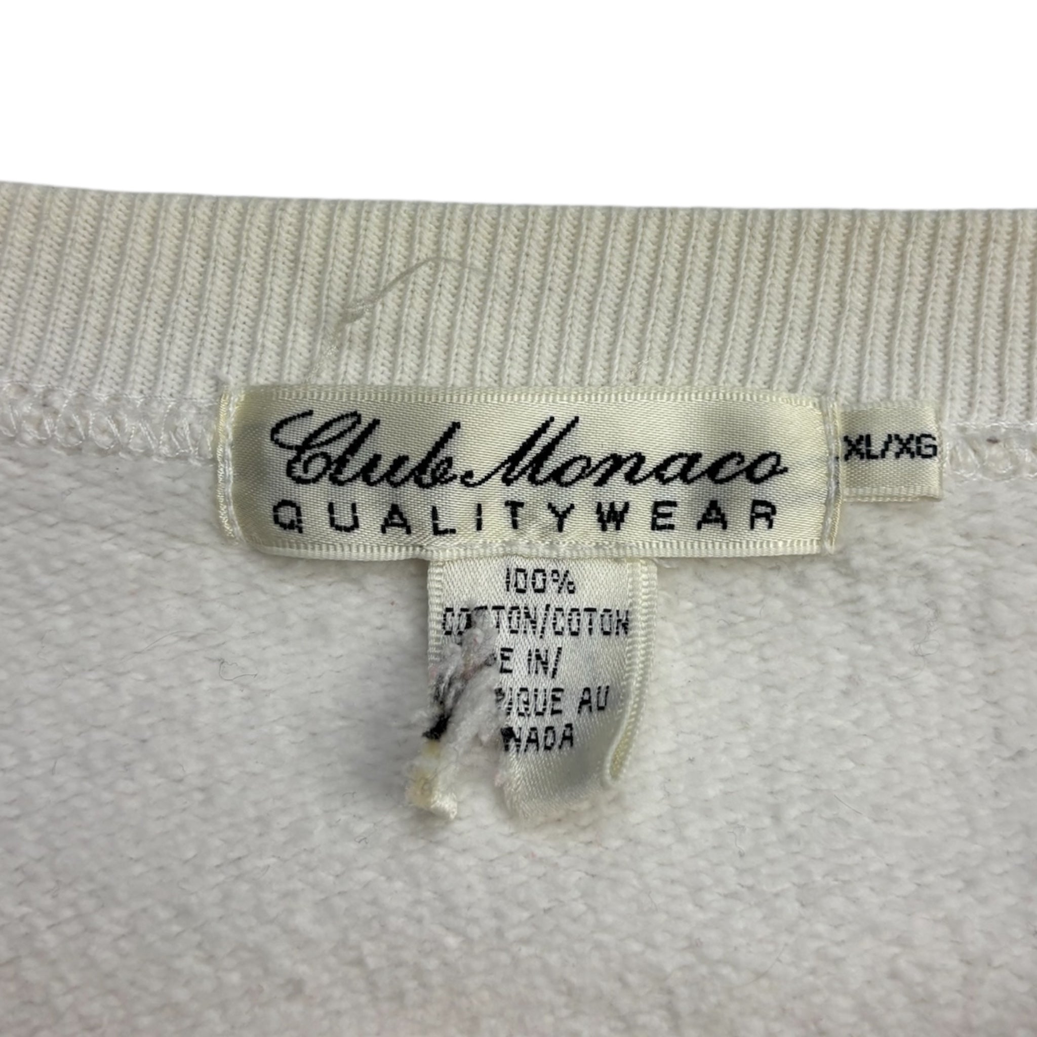 Vintage Club Monaco Crest Crewneck White