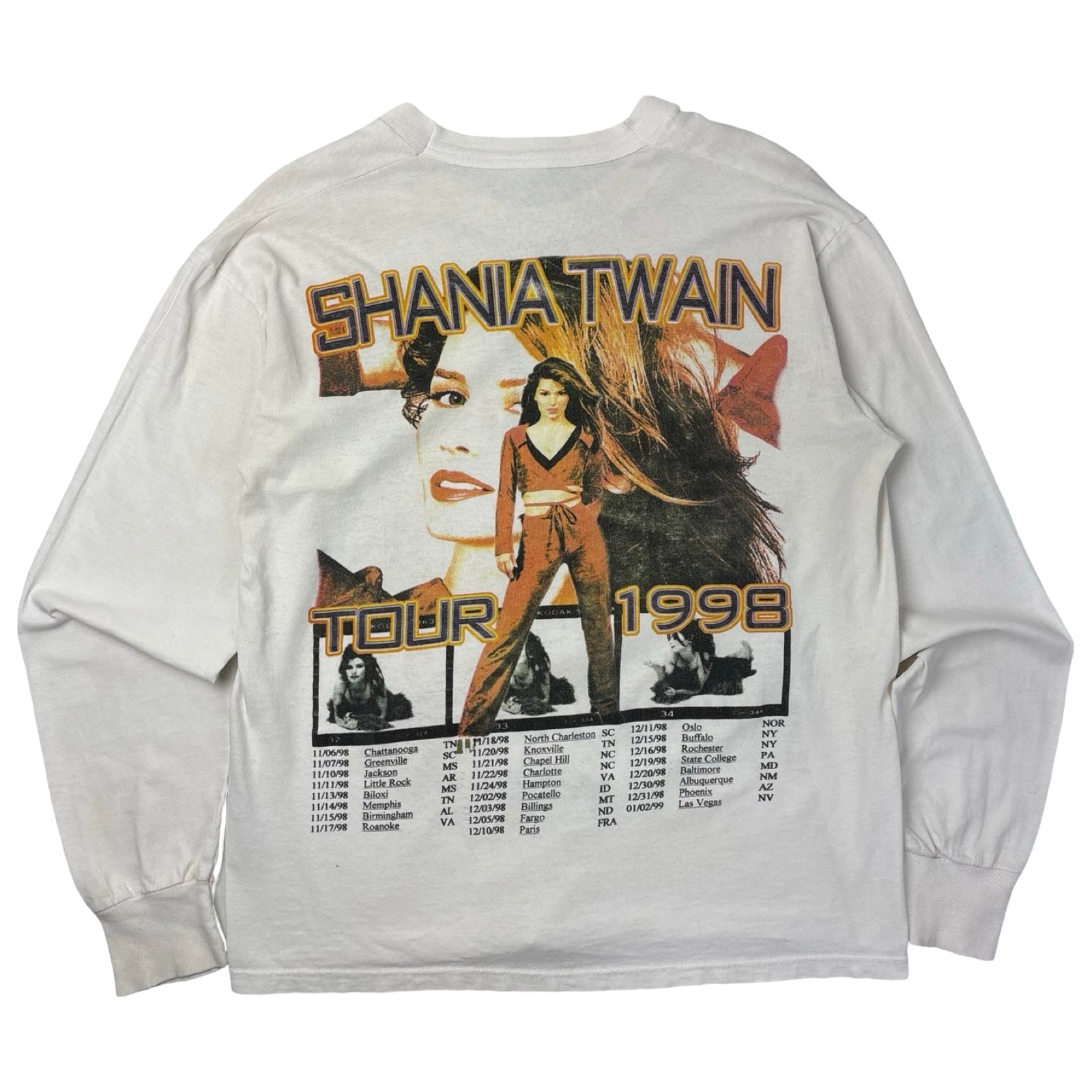 1998 Shania Twain Tour Longsleeve White