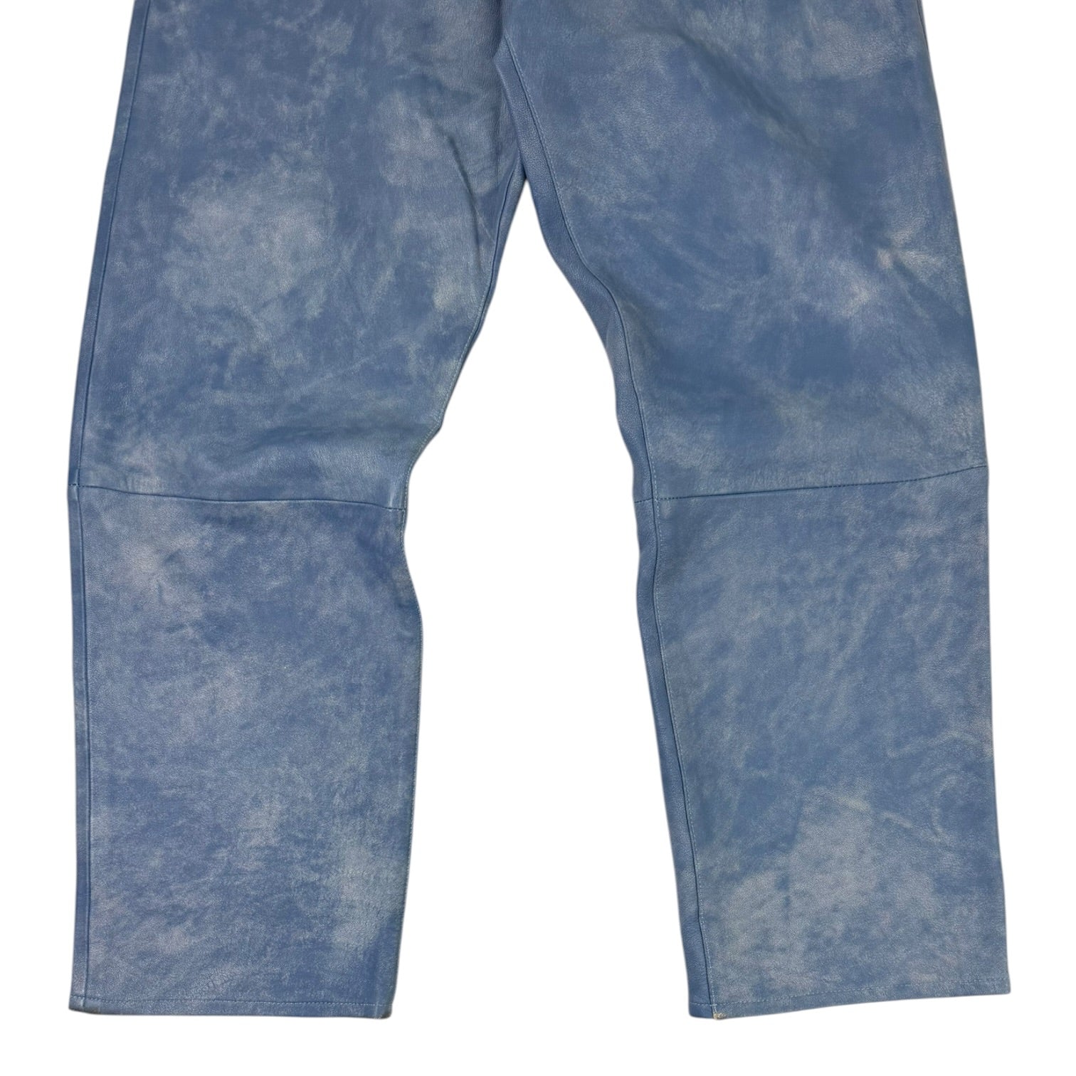 Stussy Big Ol Stonewashed Leather Pants Blue
