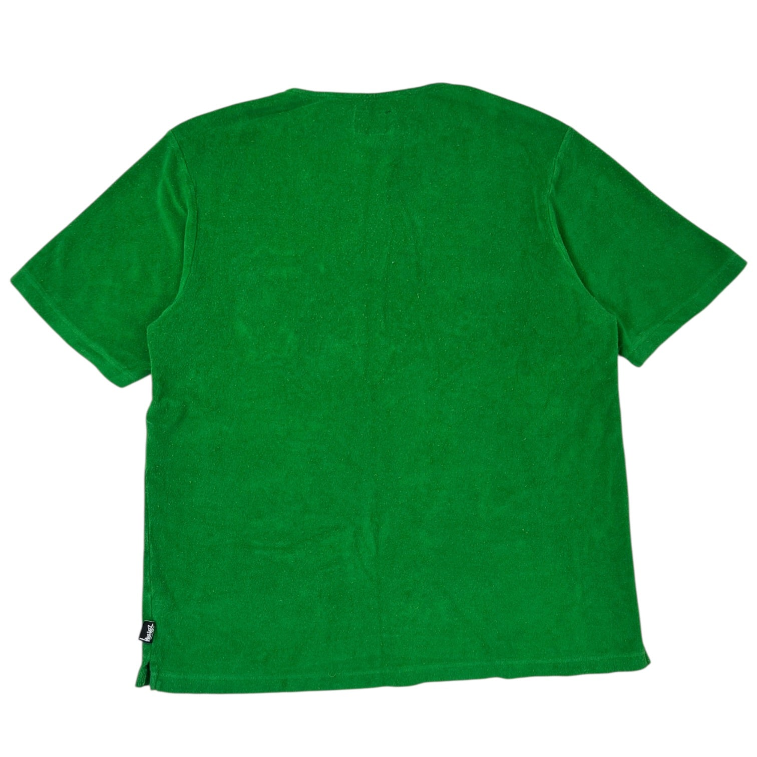 Stussy Terry Lion Zip Polo Green