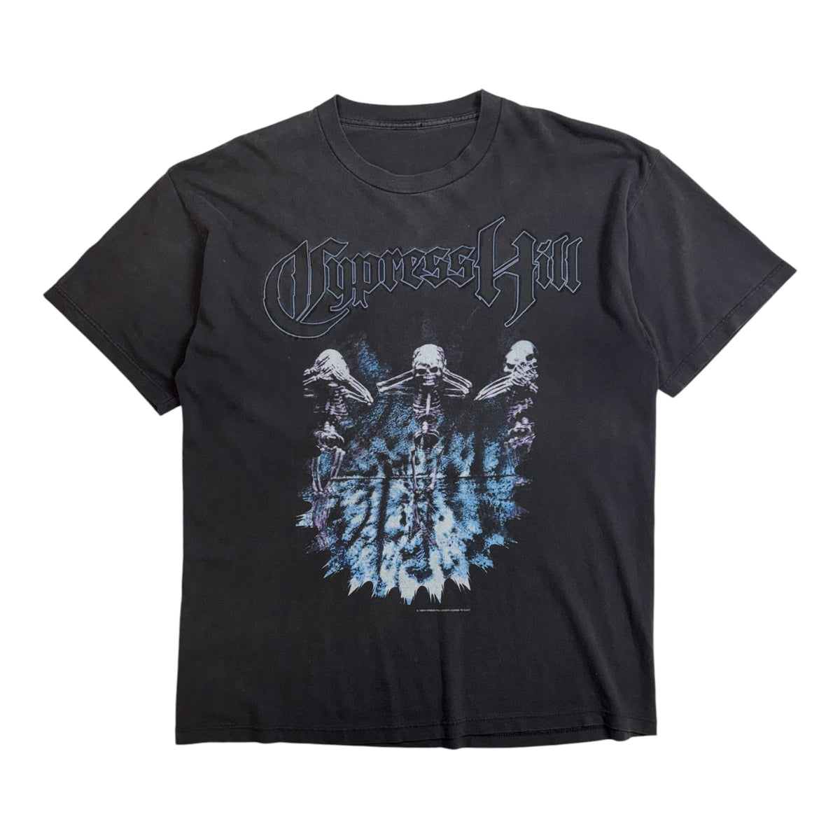 Vintage 1998 Cypress Hill “IV” Skeletons T-Shirt Black
