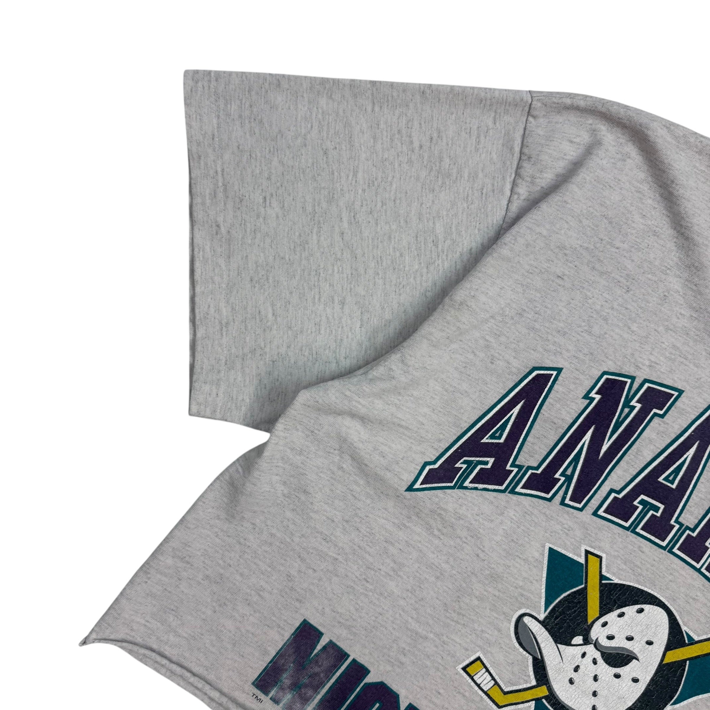 1994 Anaheim Ducks Cropped Tee Grey