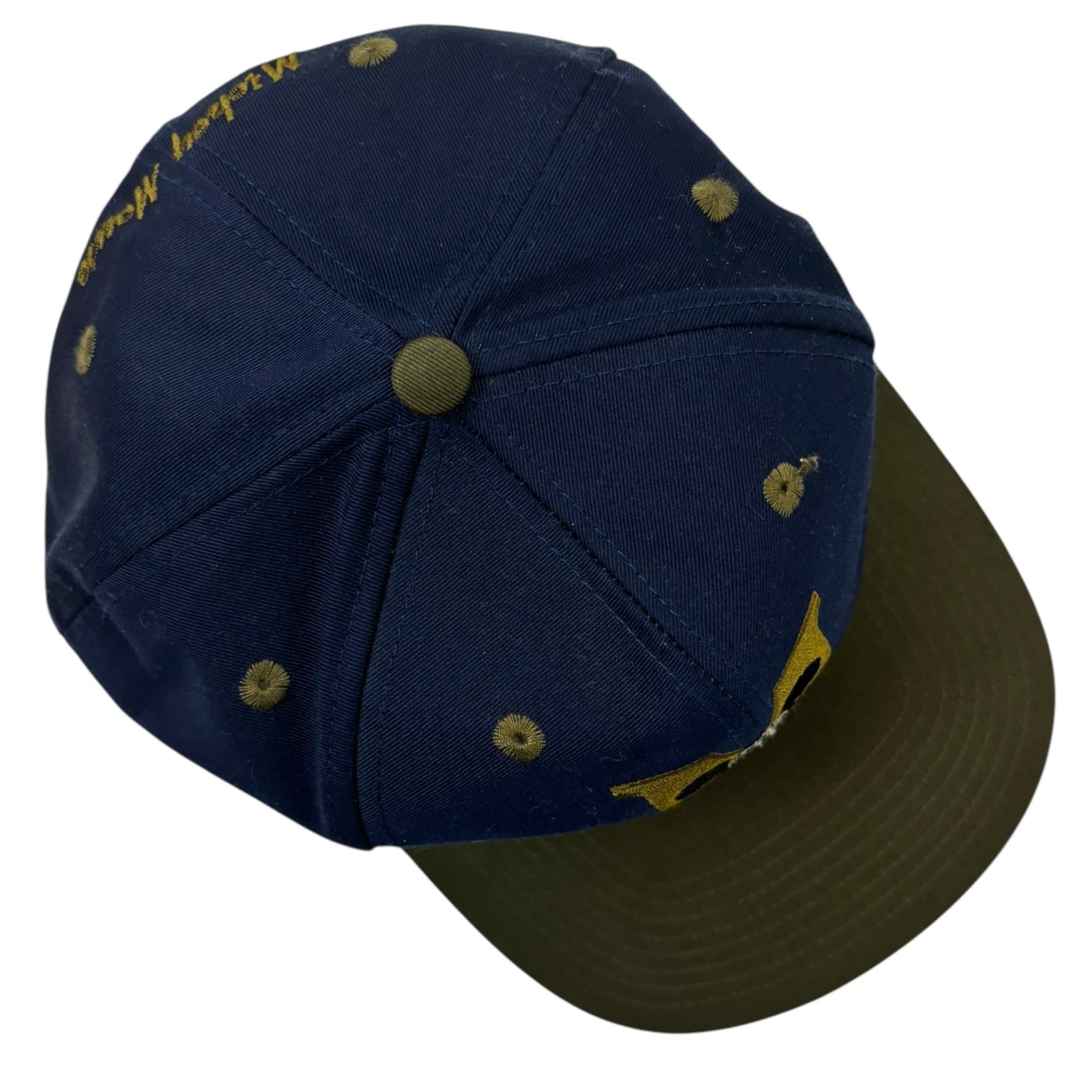 Vintage Mickey Mouse Monogram SnapBack Hat Navy