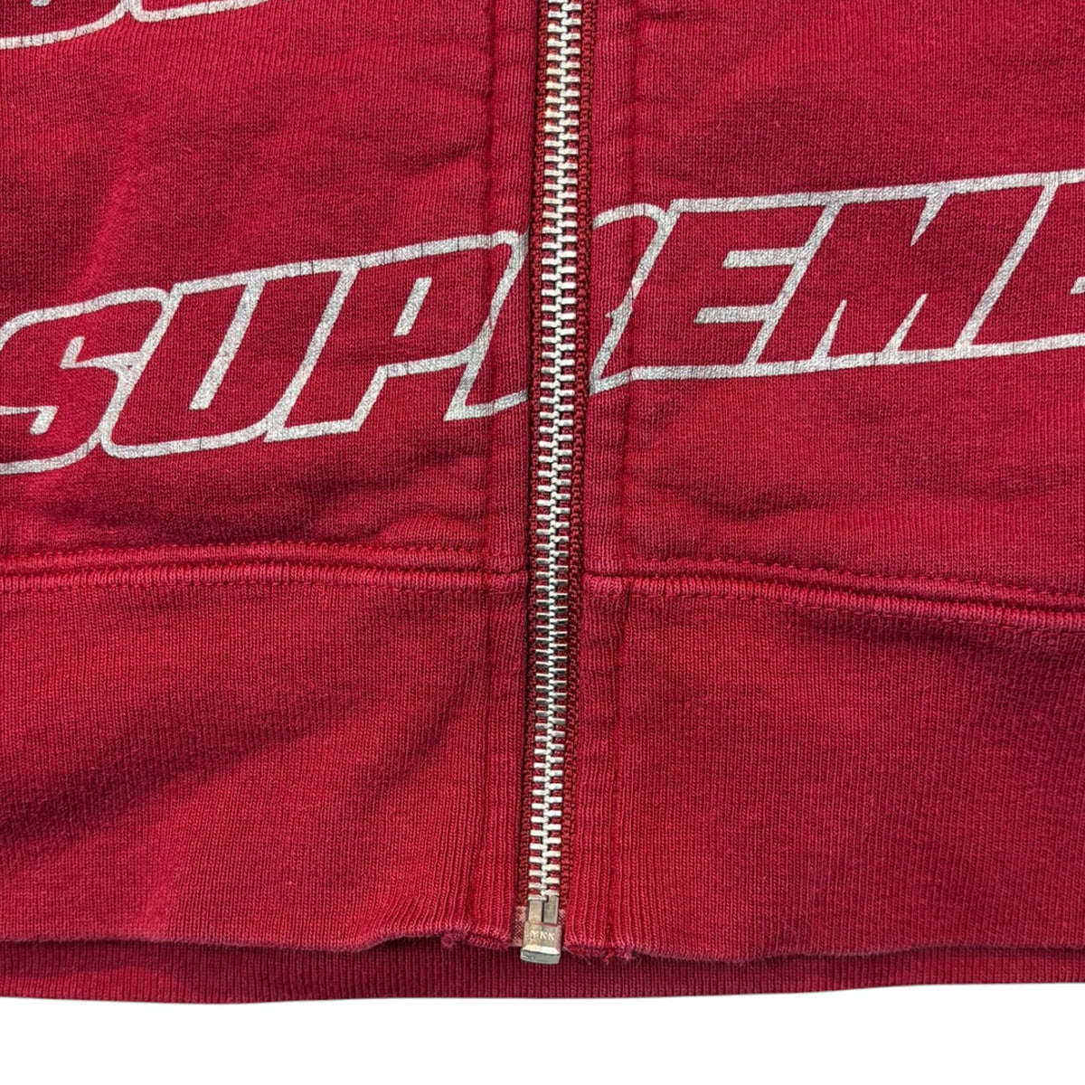 Supreme SS18 Repeat Zip-Up Hoodie Cardinal Red