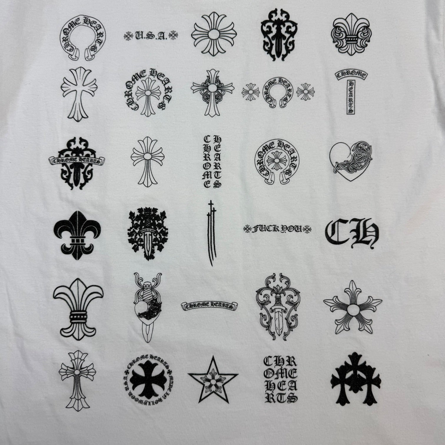 Chrome Hearts Multi Logo Tee White