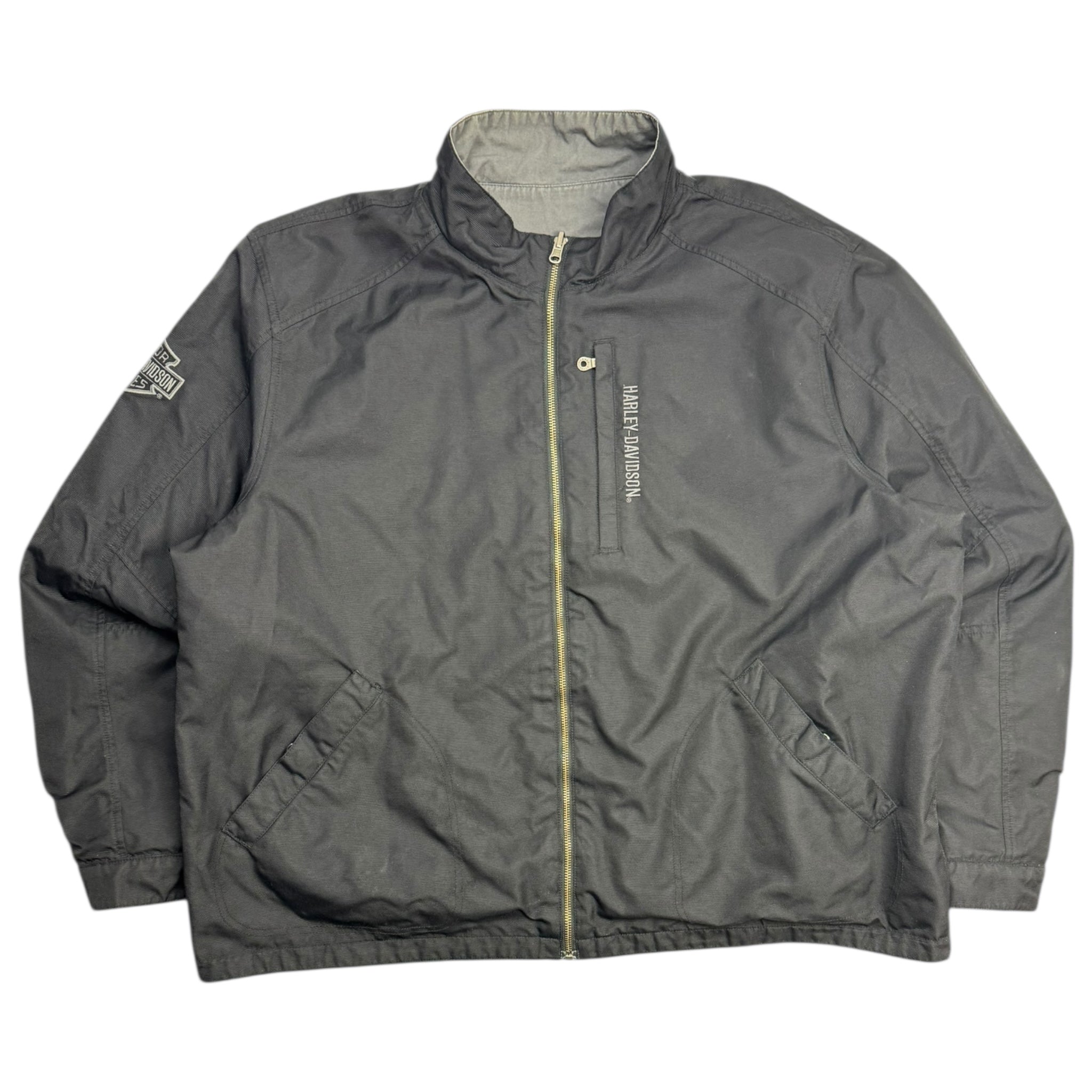 Harley Davidson Reversible Nylon Tribal Skull Jacket