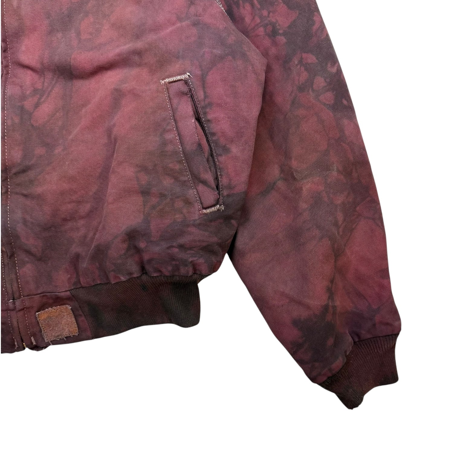 Vintage Carhartt Santa Fe Jacket Tie Dye Maroon