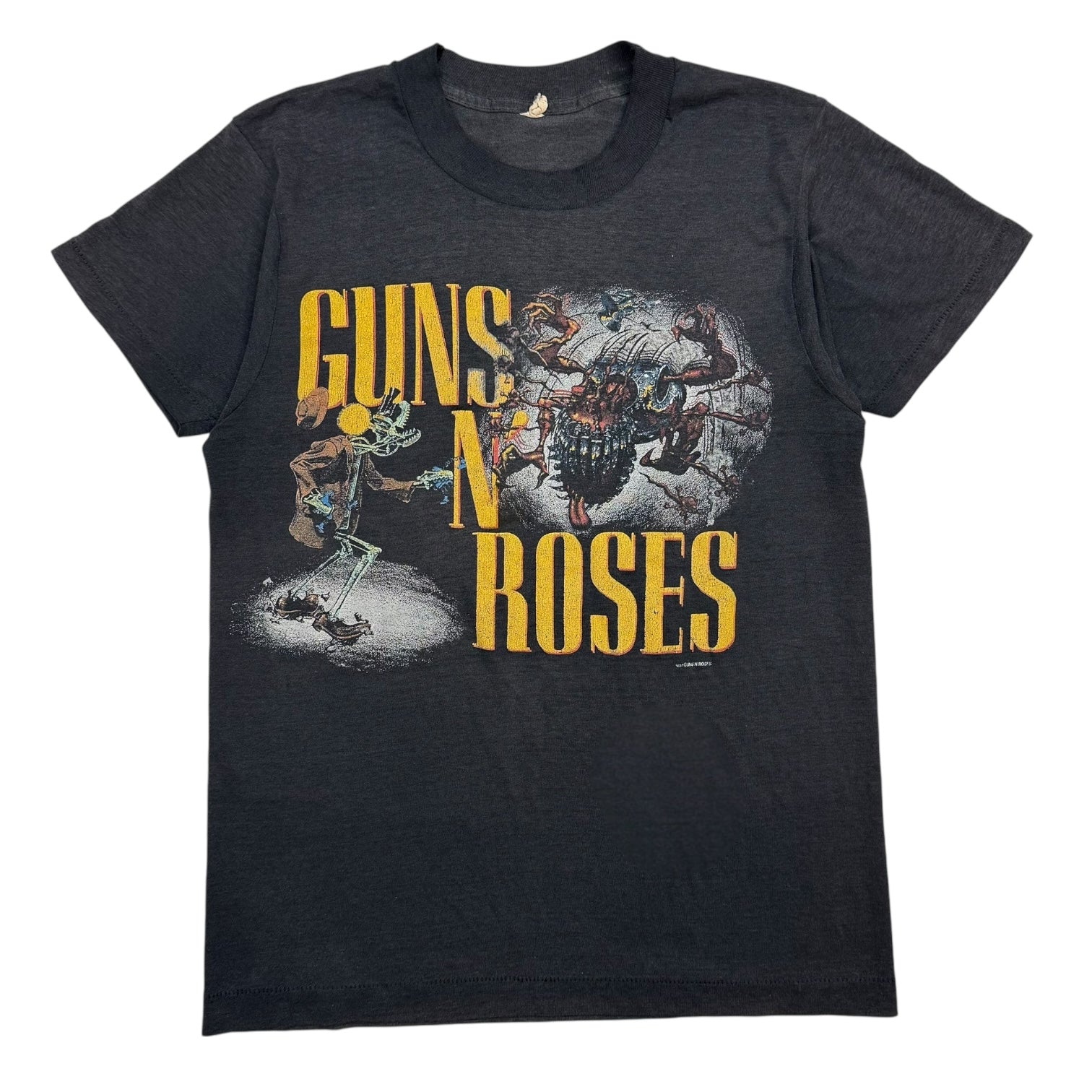 1987 Guns N Roses ‘Was Here’ Tee Faded Black