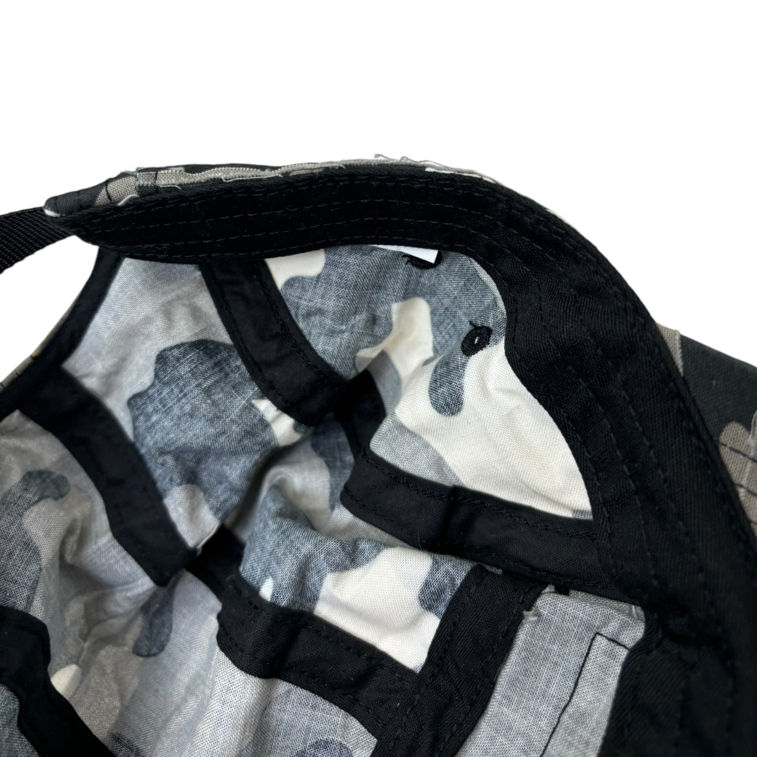 Supreme SS23 Layered Camo Camp StrapBack Hat Grey