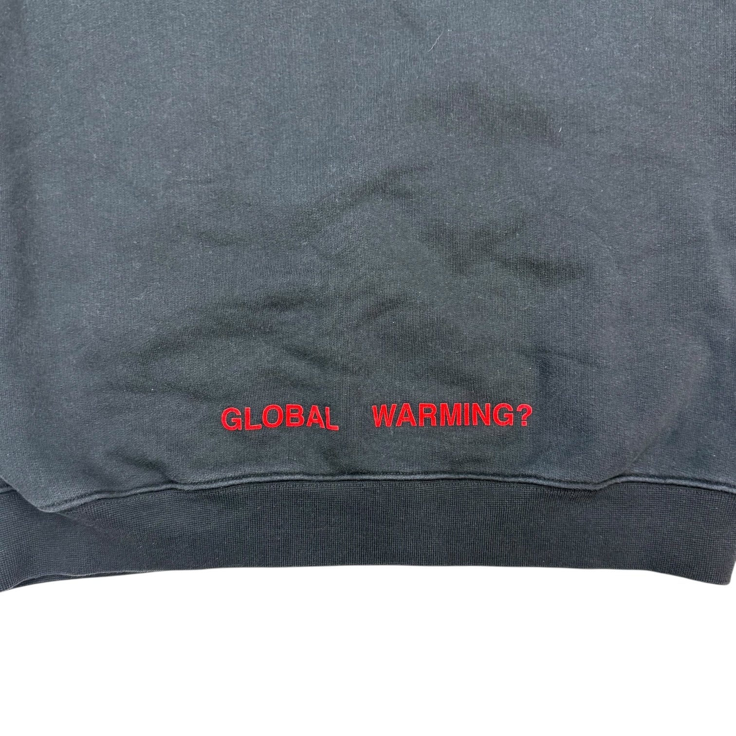 Off-White Global Warming Cherry Blossom Crewneck Black
