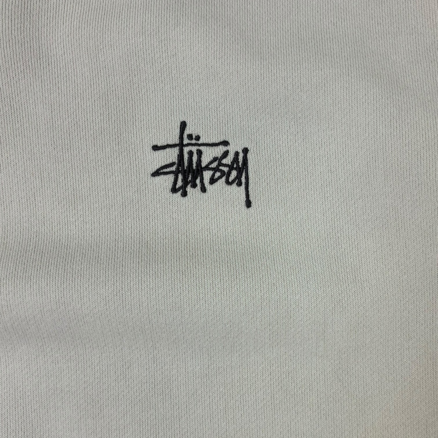 Stussy V-Neck Cotton Sweater Vest Bone