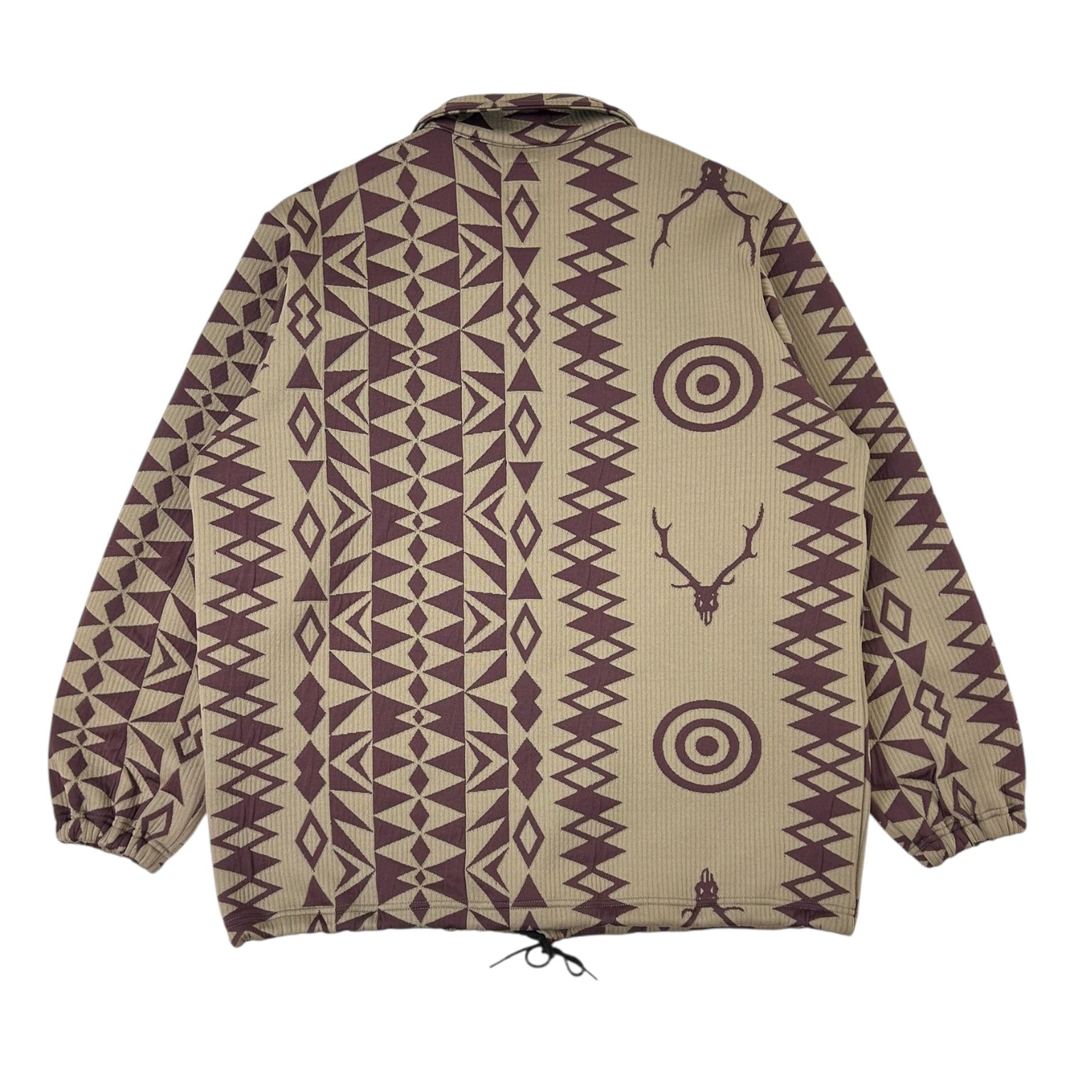 South2 West8 Men's Skull & Target Coach Jacket Khaki
