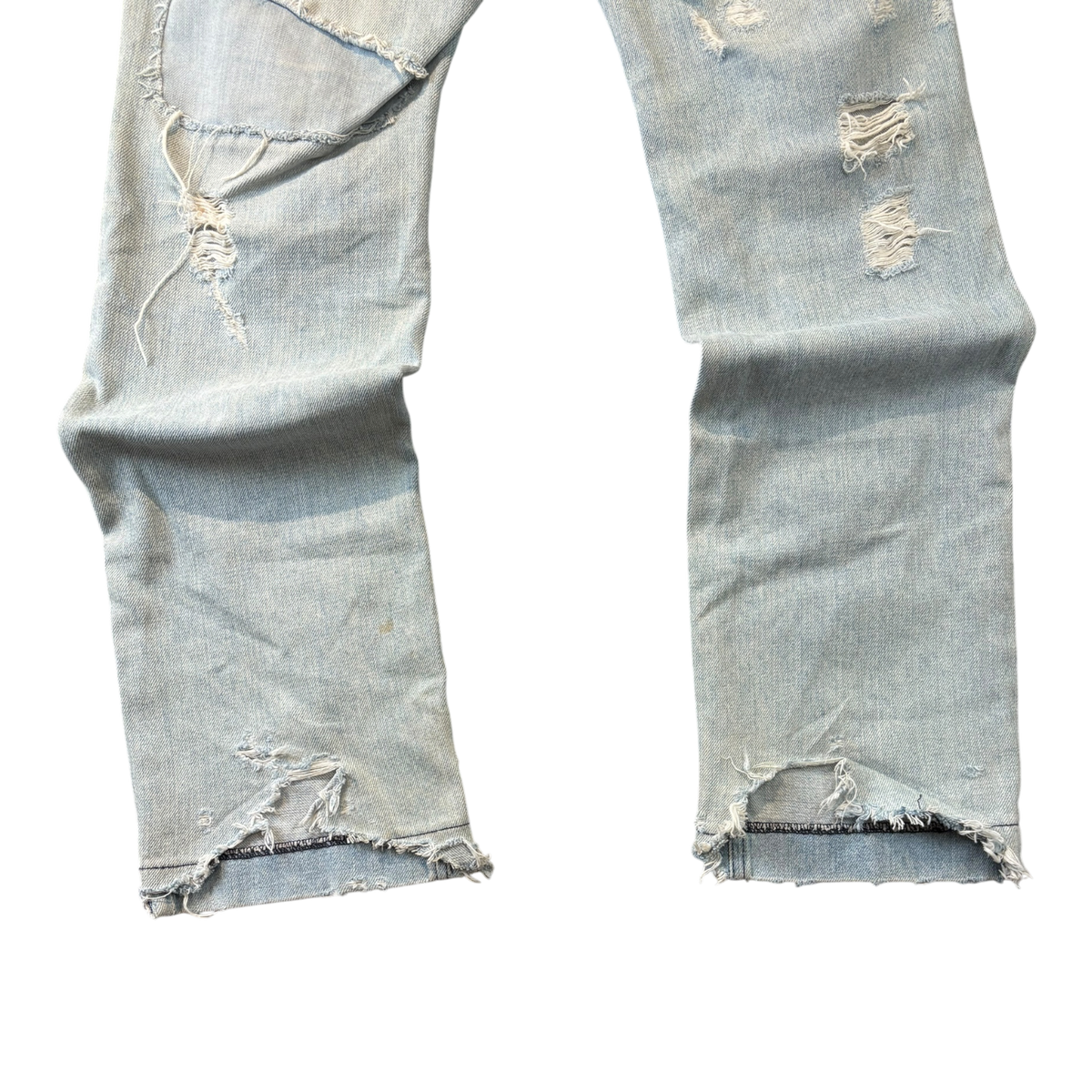(W) Dolce & Gabbana Archival Y2K Ripped Distressed Jeans Blue