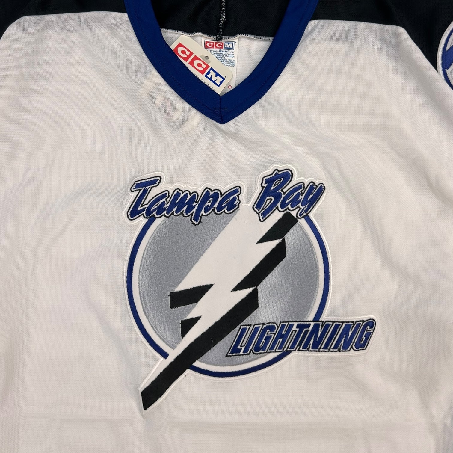 Vintage CCM 2004 Tampa Bay Lighting White/Blue