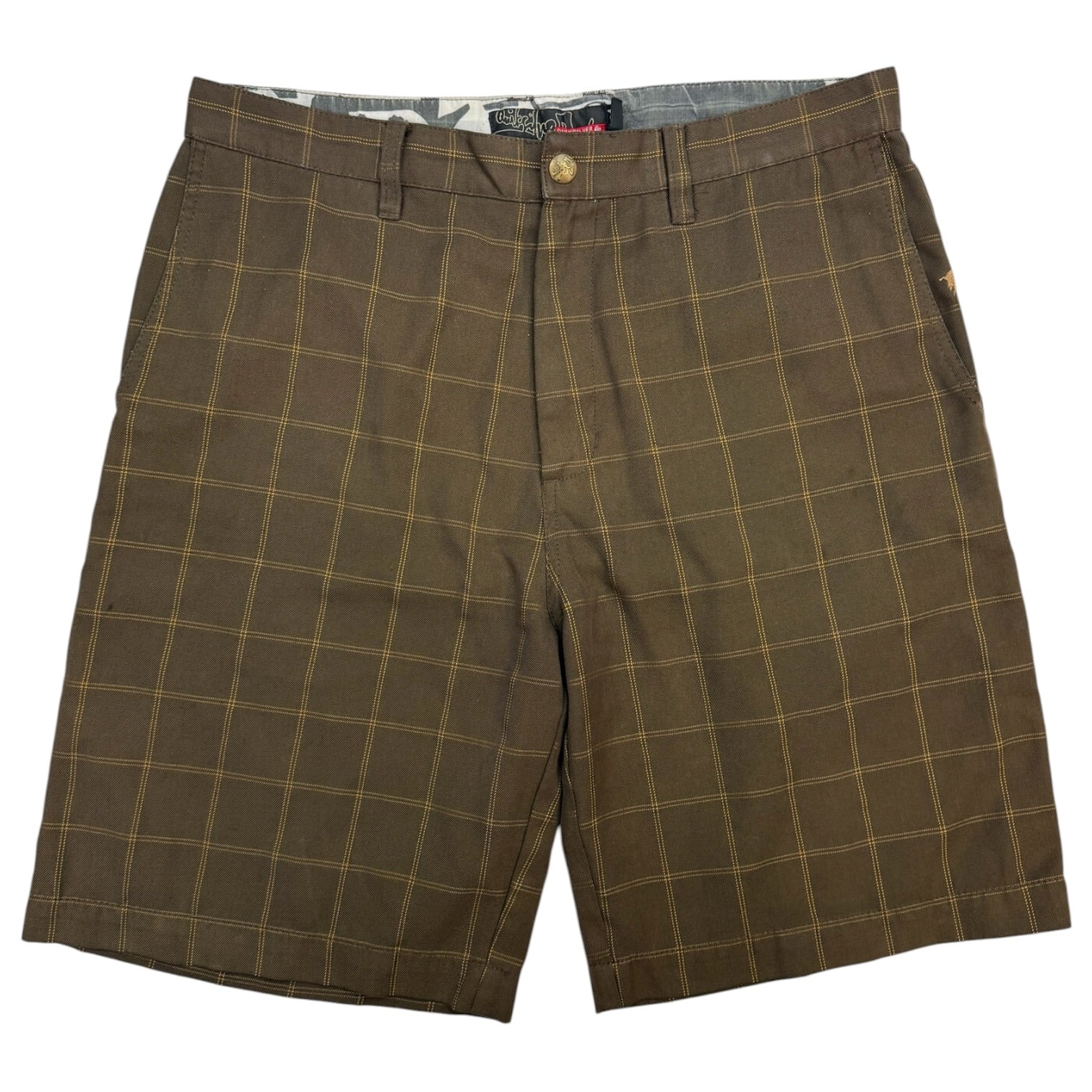 Vintage Y2K Quicksilver Checkered Short Brown