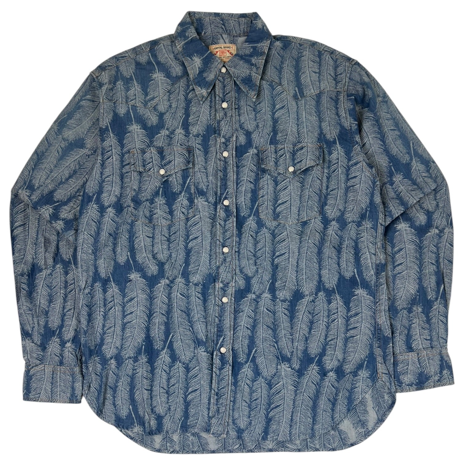 Kapital 5oz Magpie Denim Husky Western Shirt Indigo