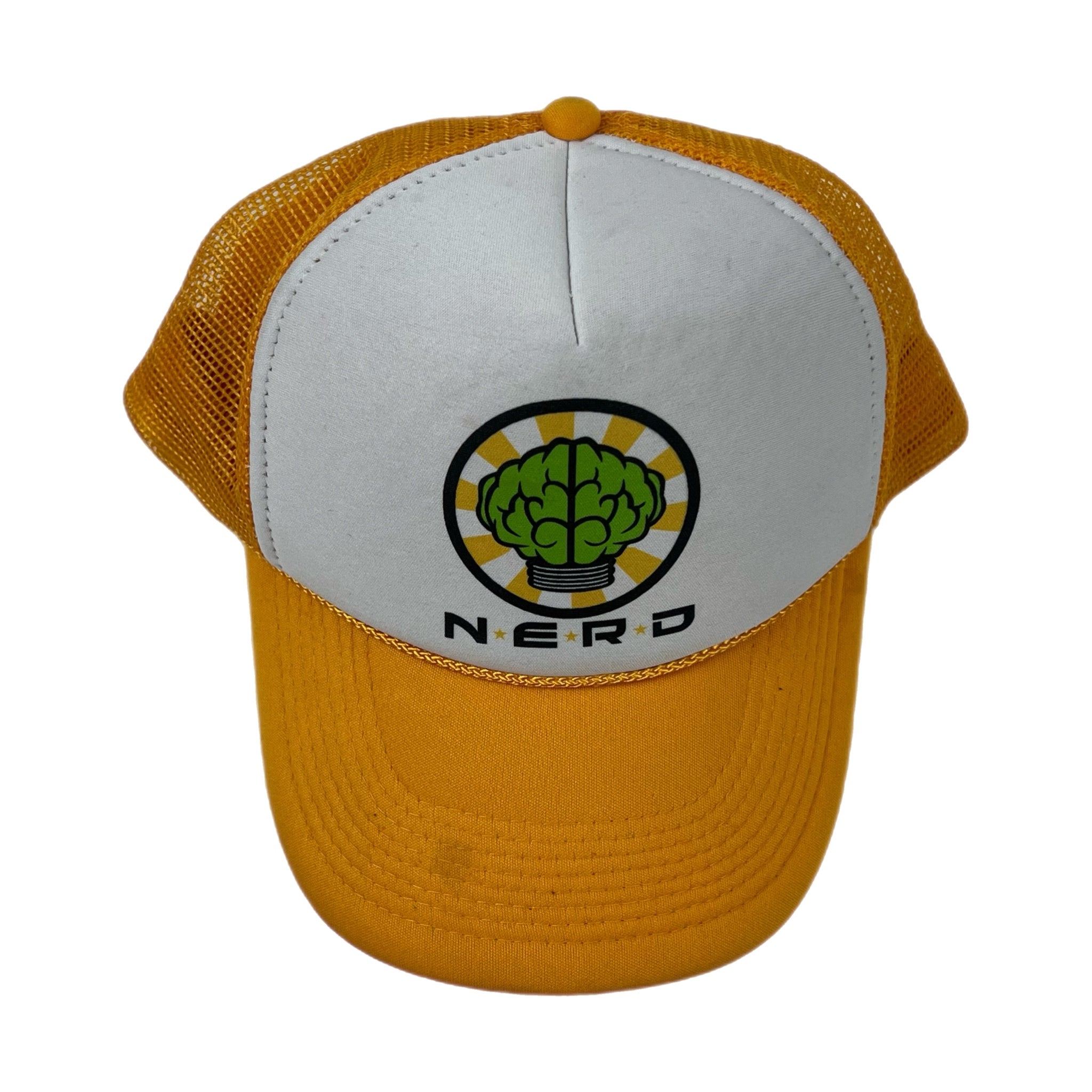 Vintage N.E.R.D In Search Of… Trucker Hat Yellow/White