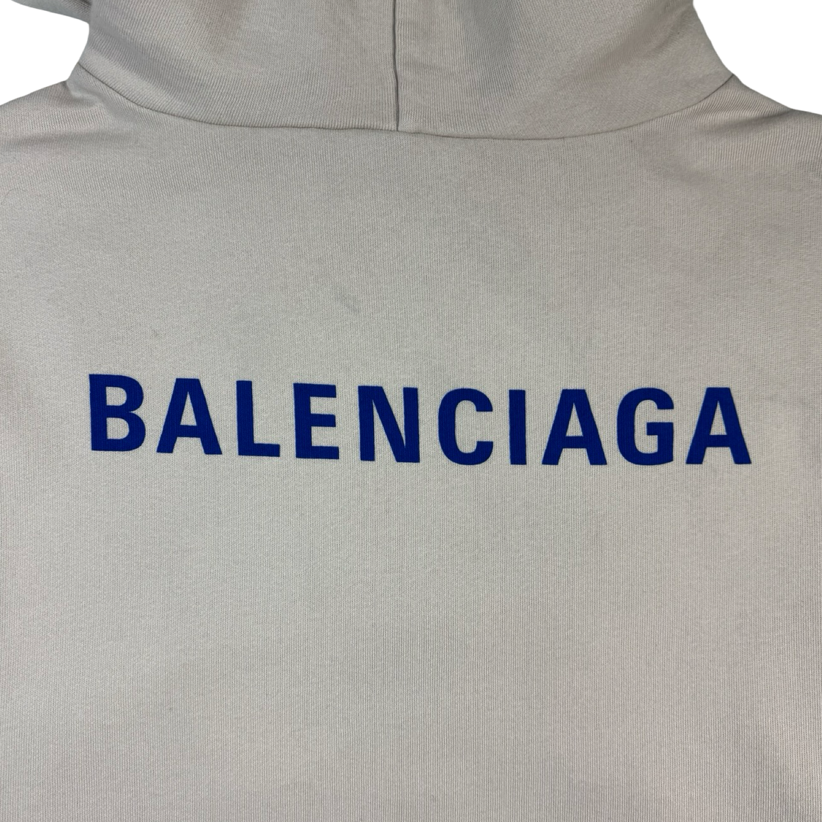 Balenciaga Logo Hoodie Beige/White