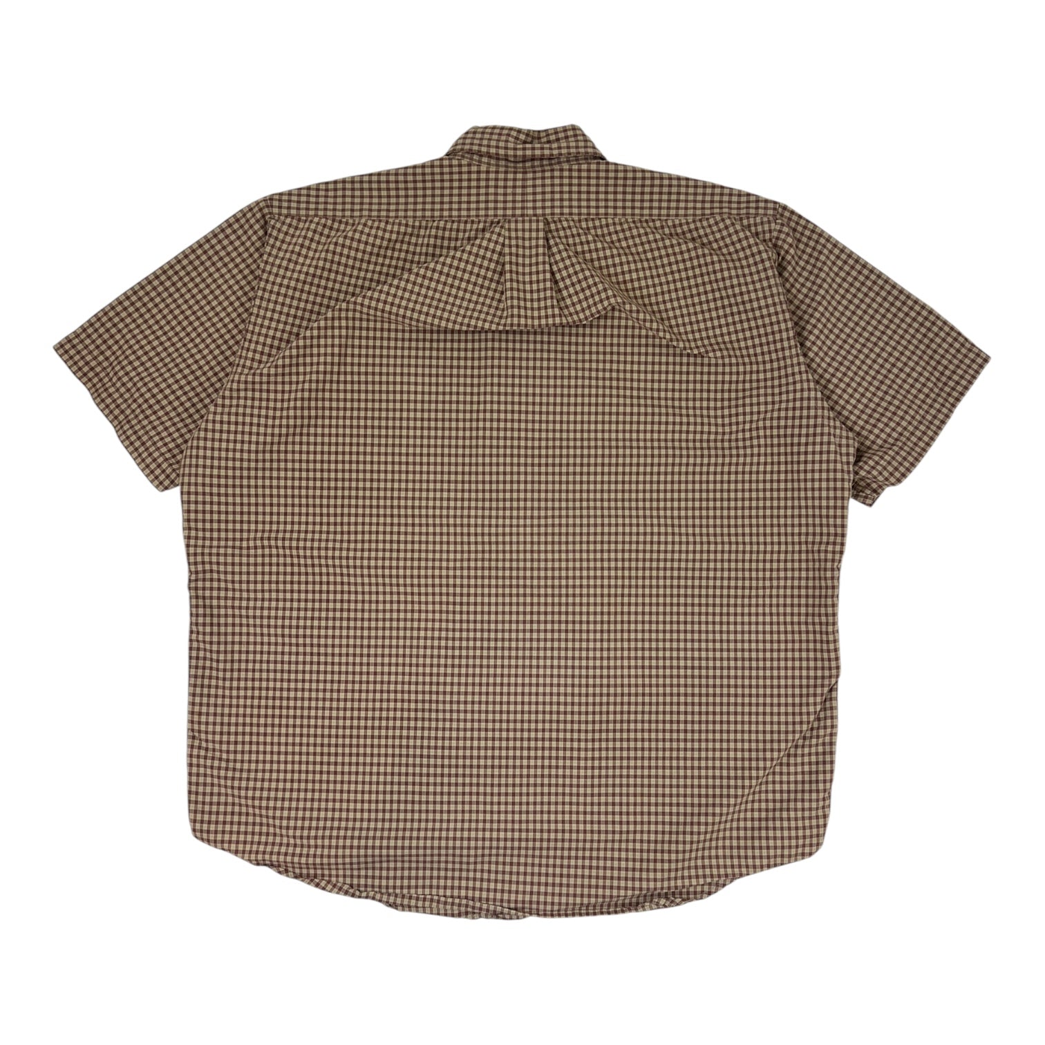 Vintage Polo Ralph Lauren Checkered SS Button Up Brown