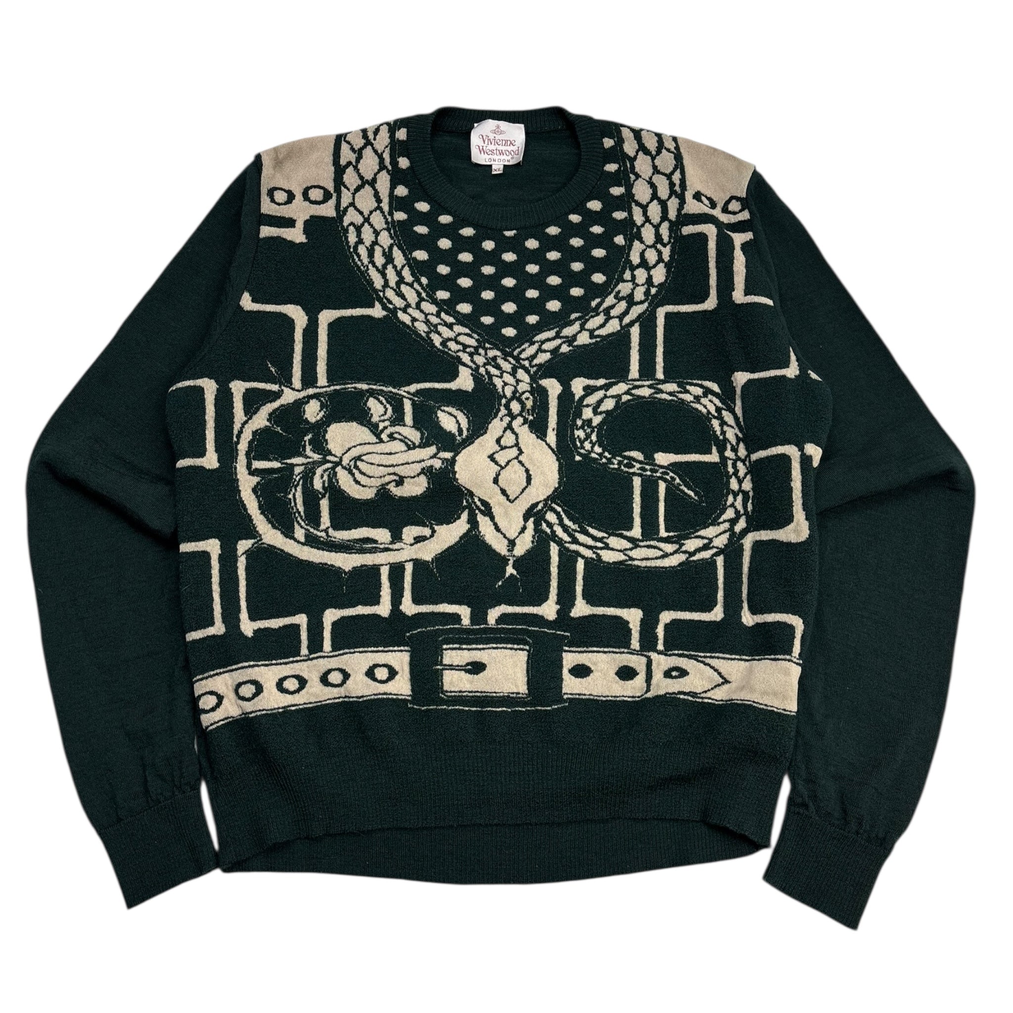 Vintage Vivian Westwood FW09 Runway Snake And Rose Wool/Cashmere Knit