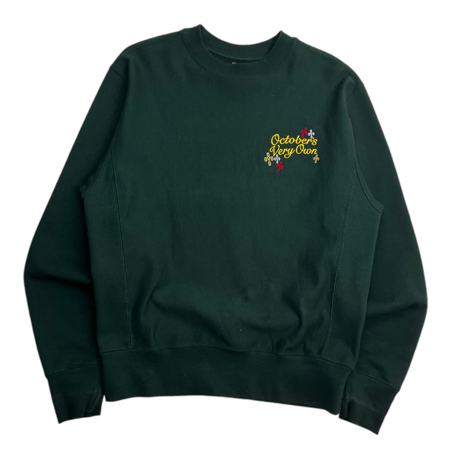 OVO Spell Out Repeat Logo Crewneck Green