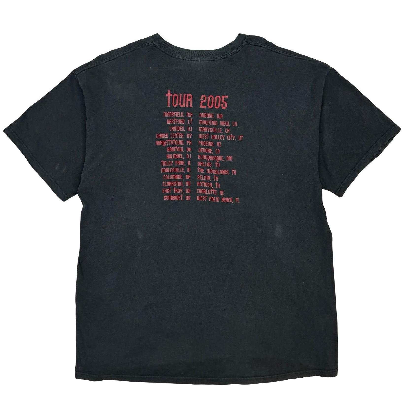 2005 Black Sabbath Winterland Tour Tee Black