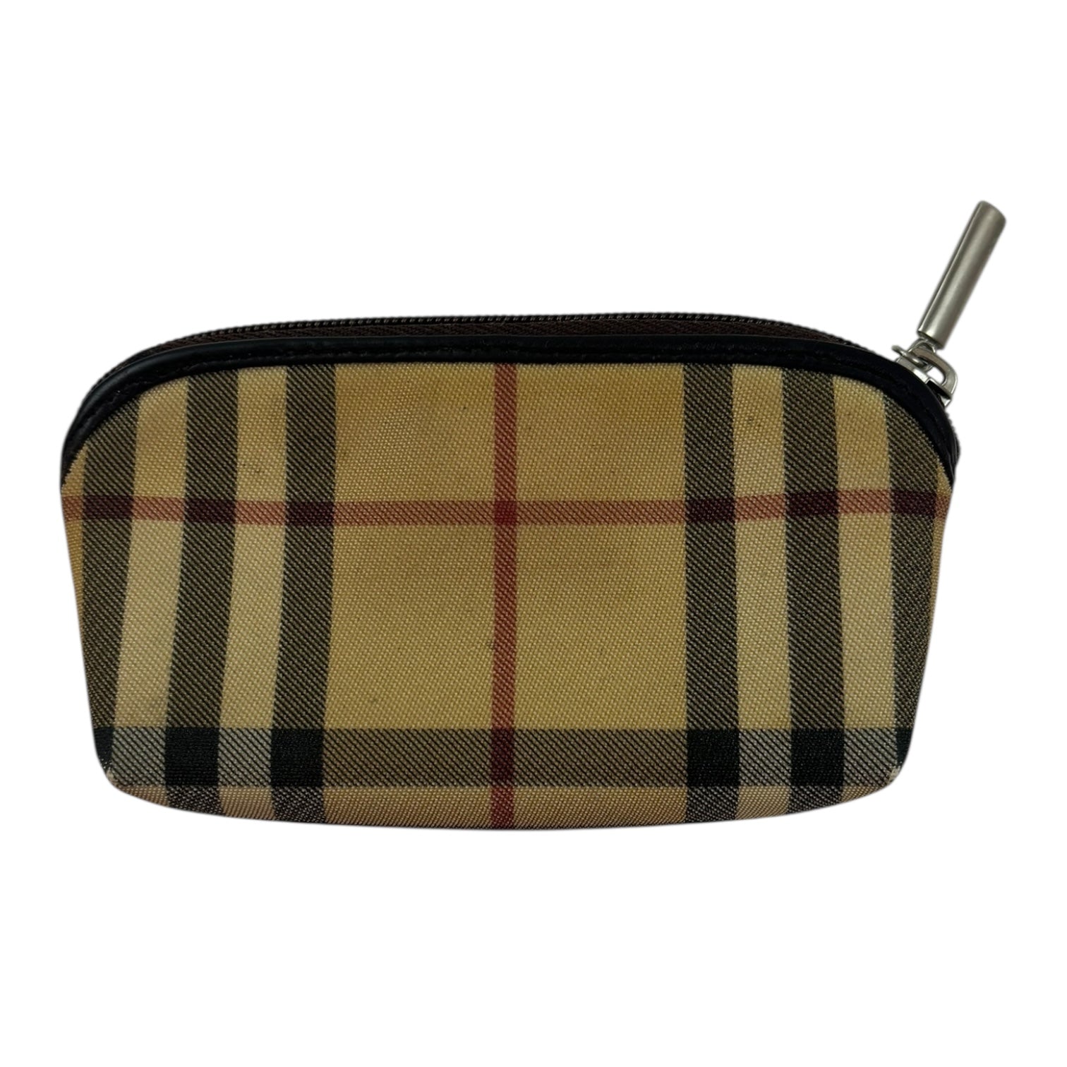 Vintage Burberry London Nova Check Coin Pouch Beige