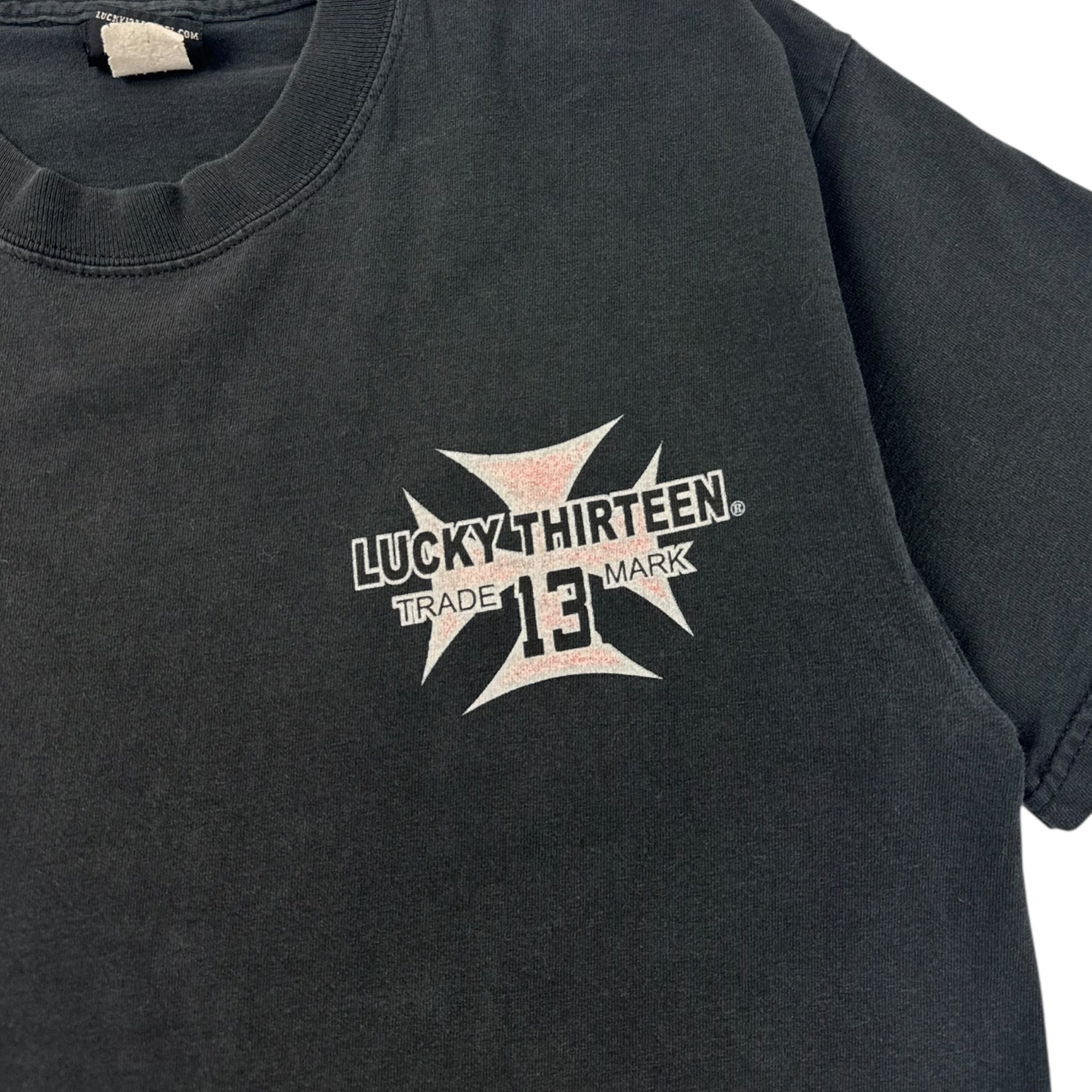 Vintage Y2K Lucky 13 Pin Up Nurse T-Shirt Faded