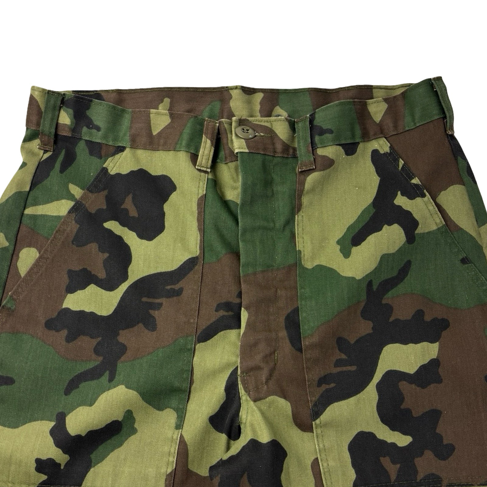 1970s Woodland Military Camo Trousers Pant