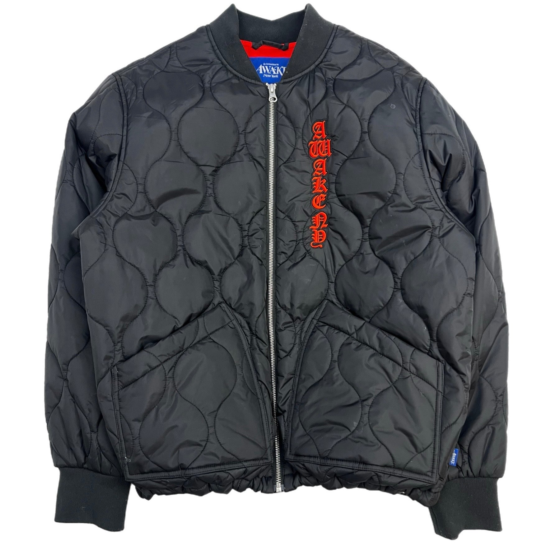 Awake NY Cobra Quilted Bomber Black