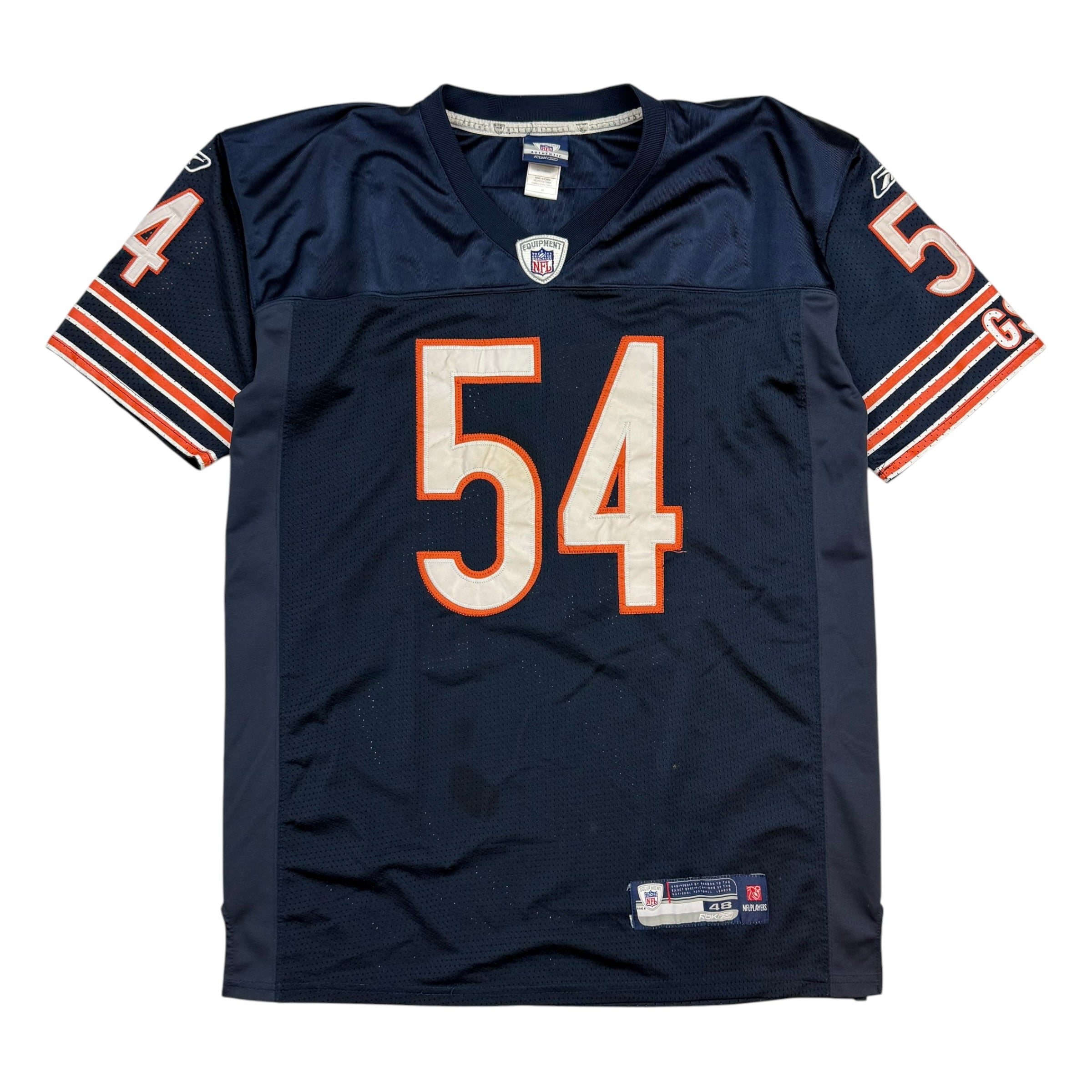 Vintage Reebok Chicago Bears Brian Urlacher Jersey Navy Blue