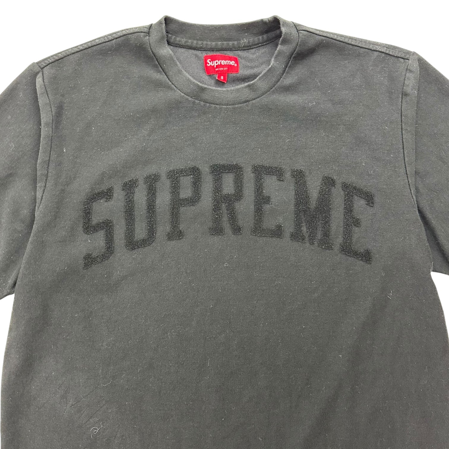 Supreme Chenille Arc Logo Tee Black