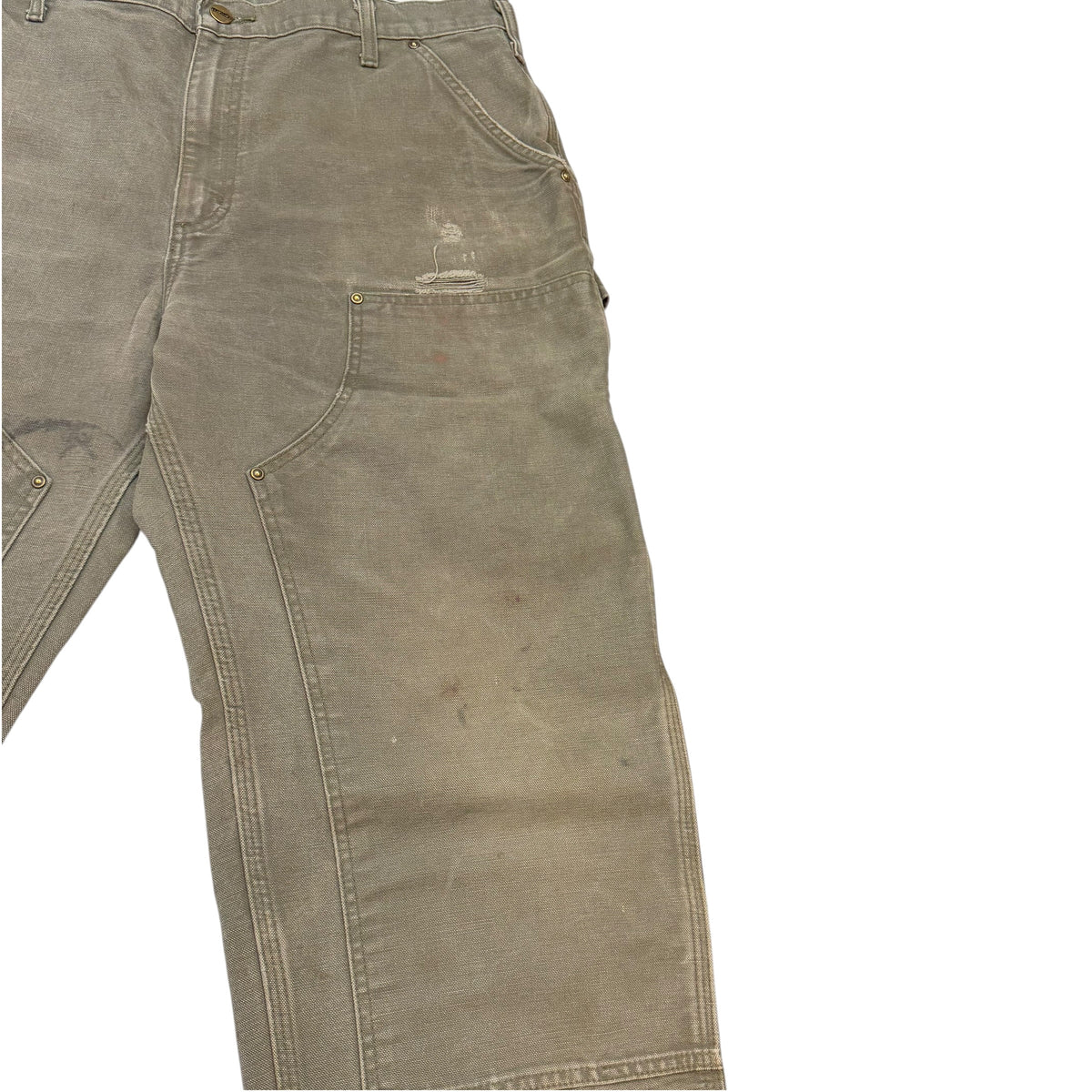 Vintage Carhartt Double Knee Pants Washed Green