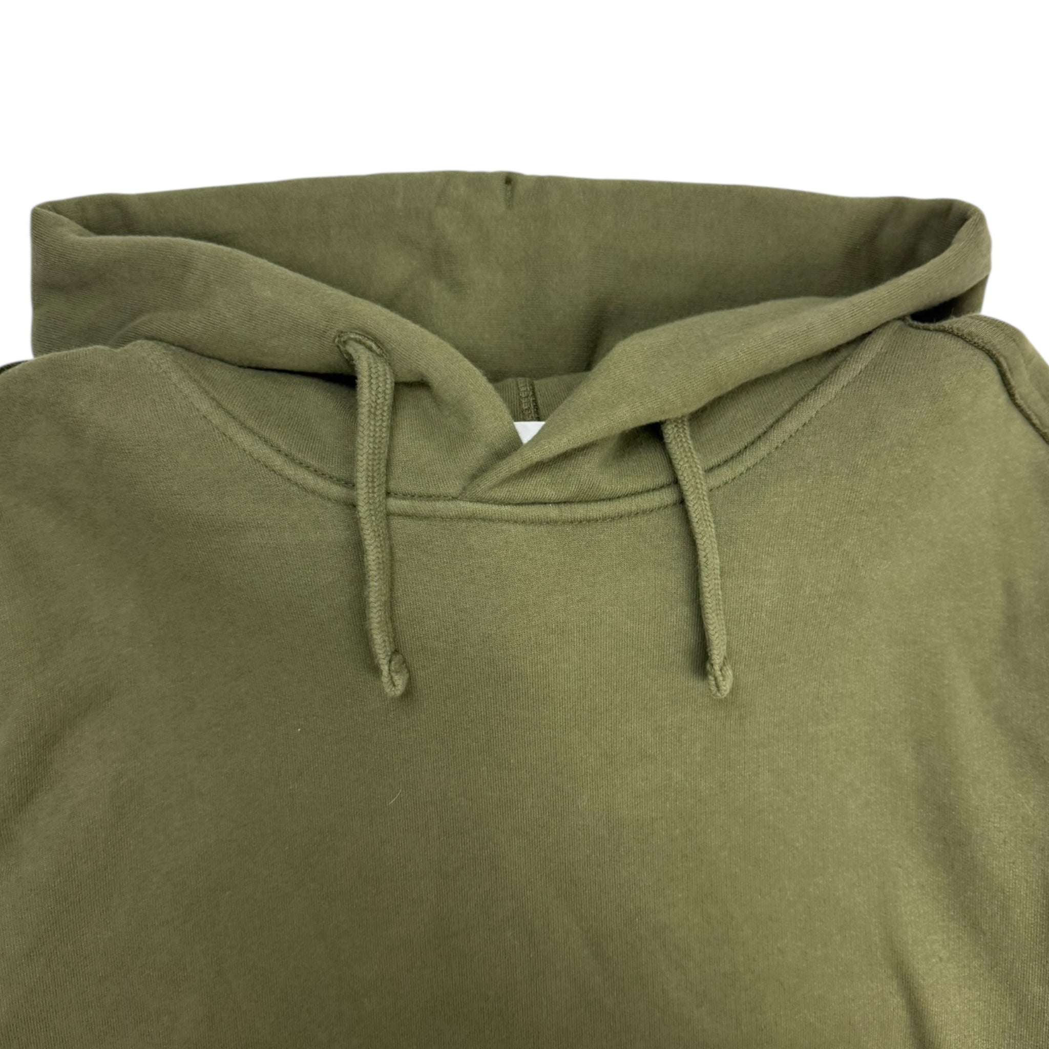 Stone Island Logo Patch Drawstring Hoodie Olive