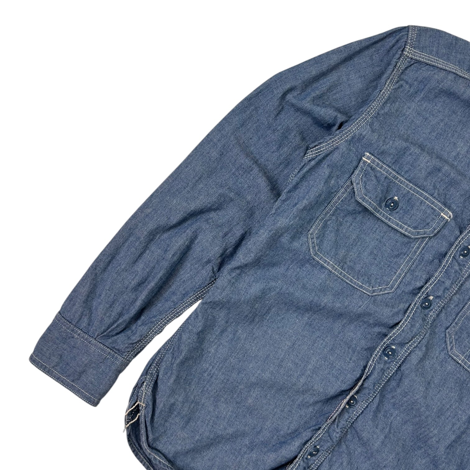Momotaro Jeans MS044 Long Sleeve Button Up Chambray