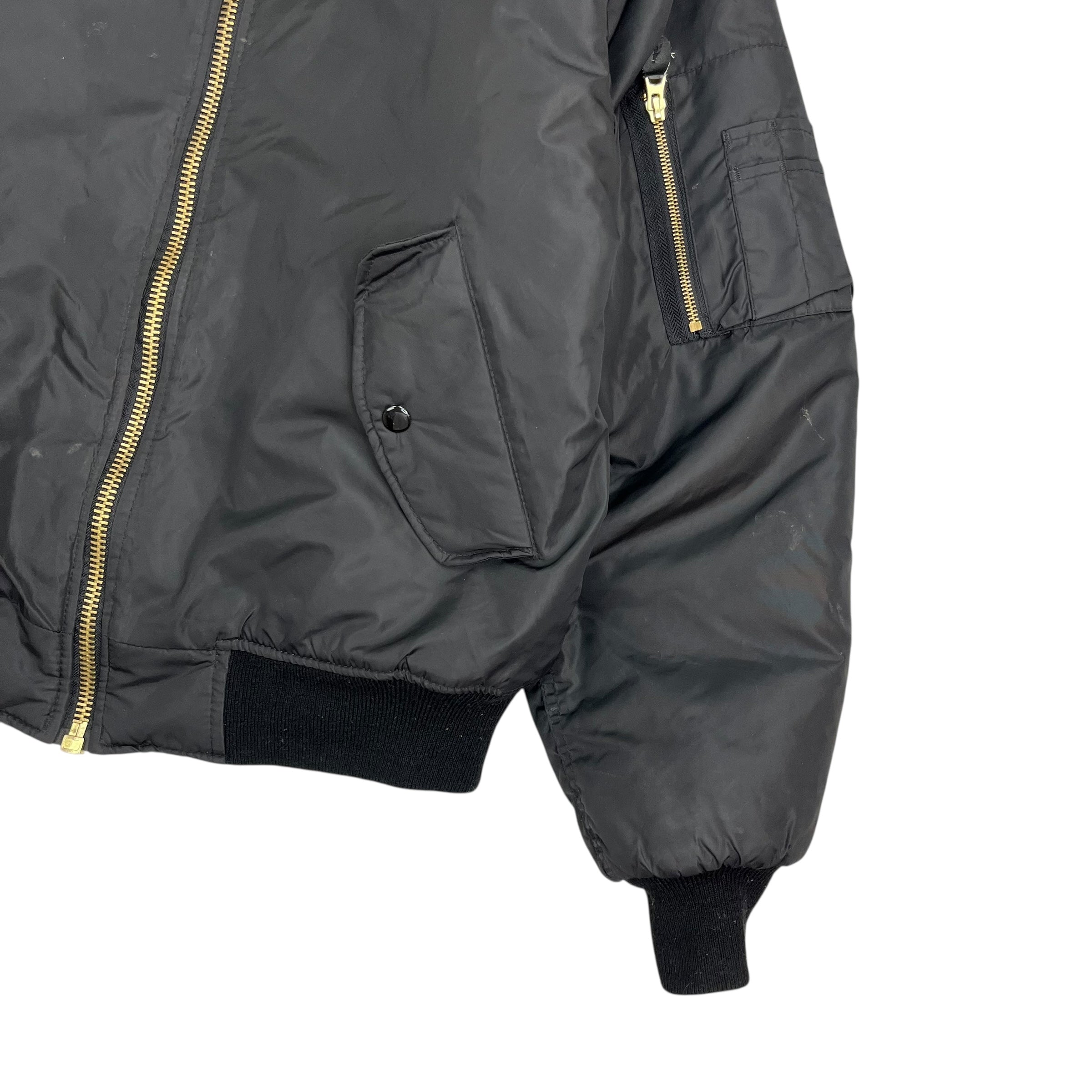 Vintage Rothco Reversible Bomber Jacket Black/Orange