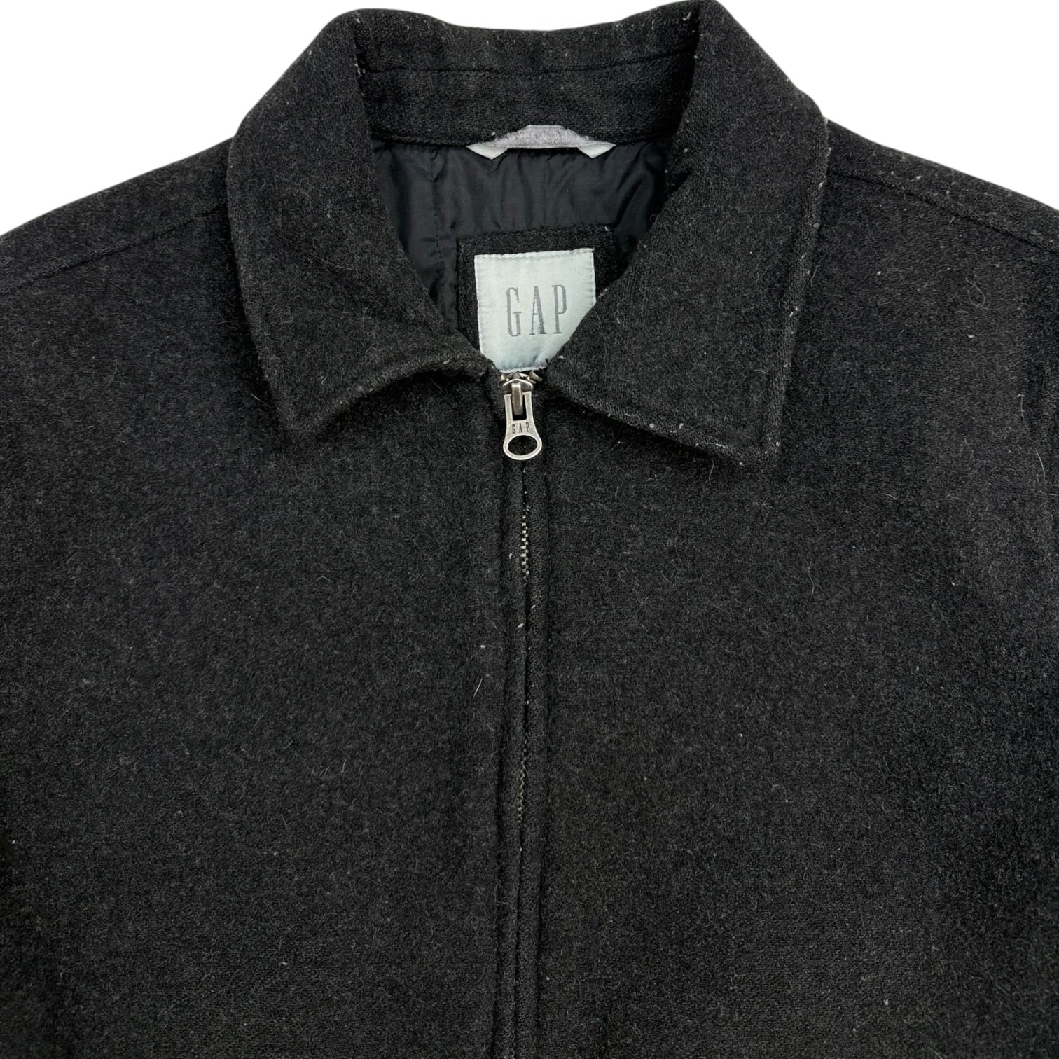 Vintage Gap Wool Bomber Jacket Dark Grey