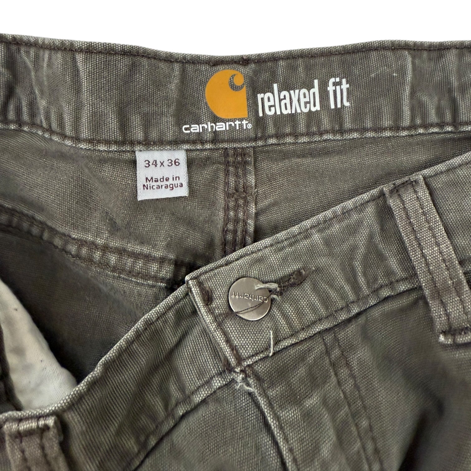 Vintage Carhartt Relaxed Fit Pants Dark Grey