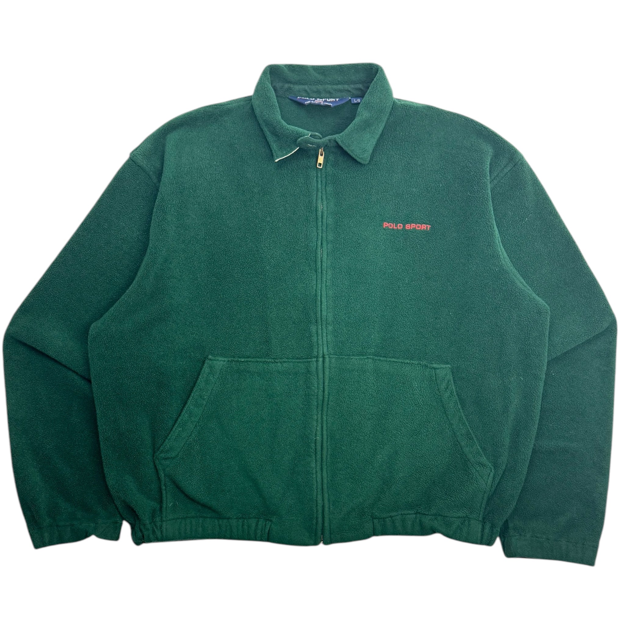 Vintage Polo Sport Fleece Zip Up Green