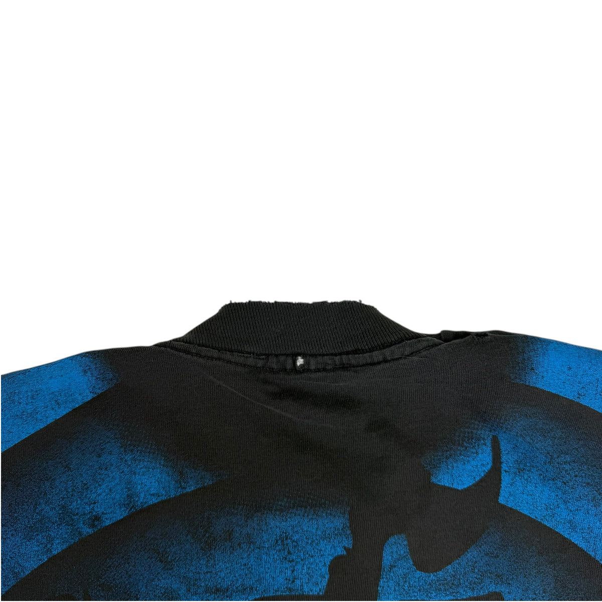1992 Looney Tunes All Over Print Distressed Tee Faded Black/Blue
