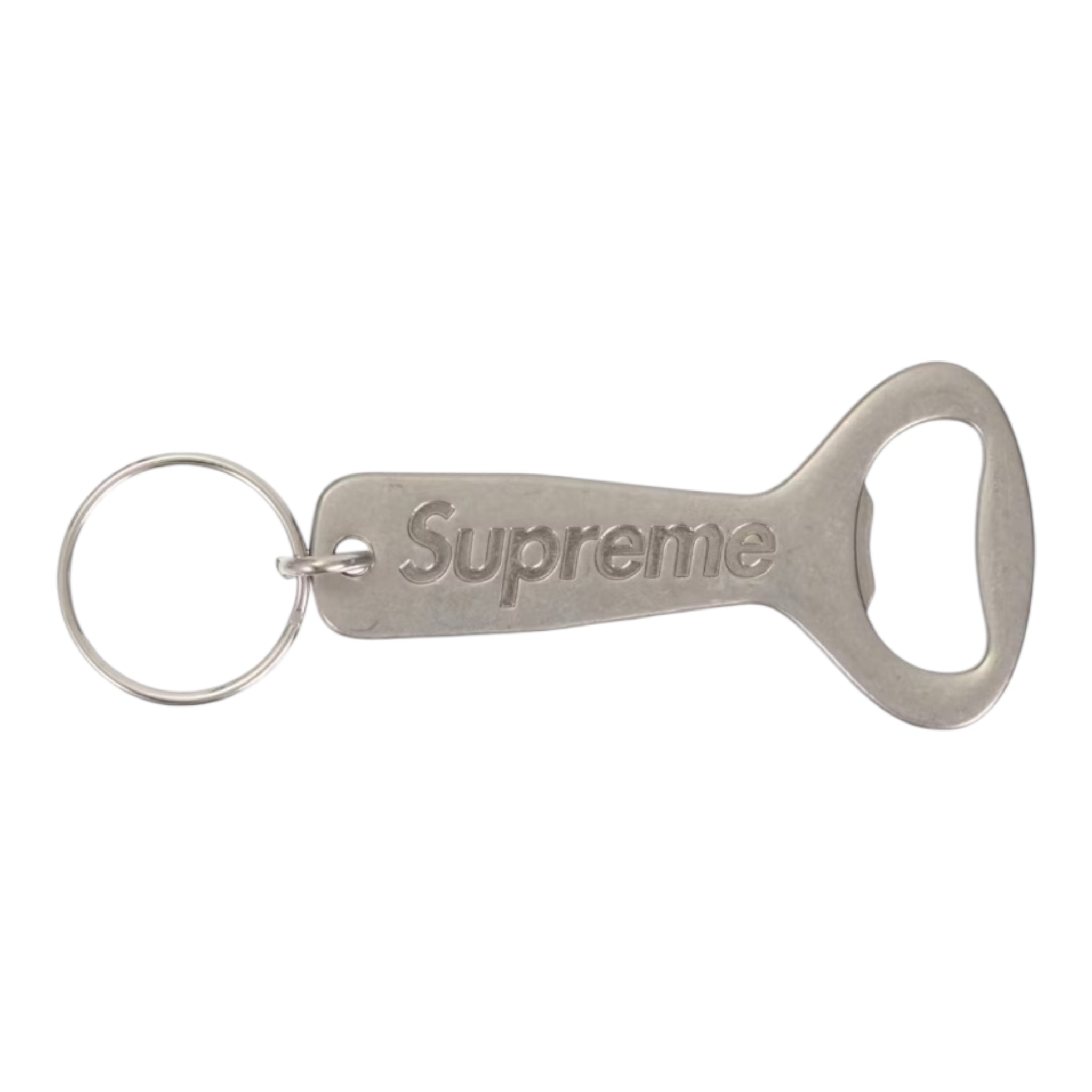 Supreme Bottle Opener Keychain Silver