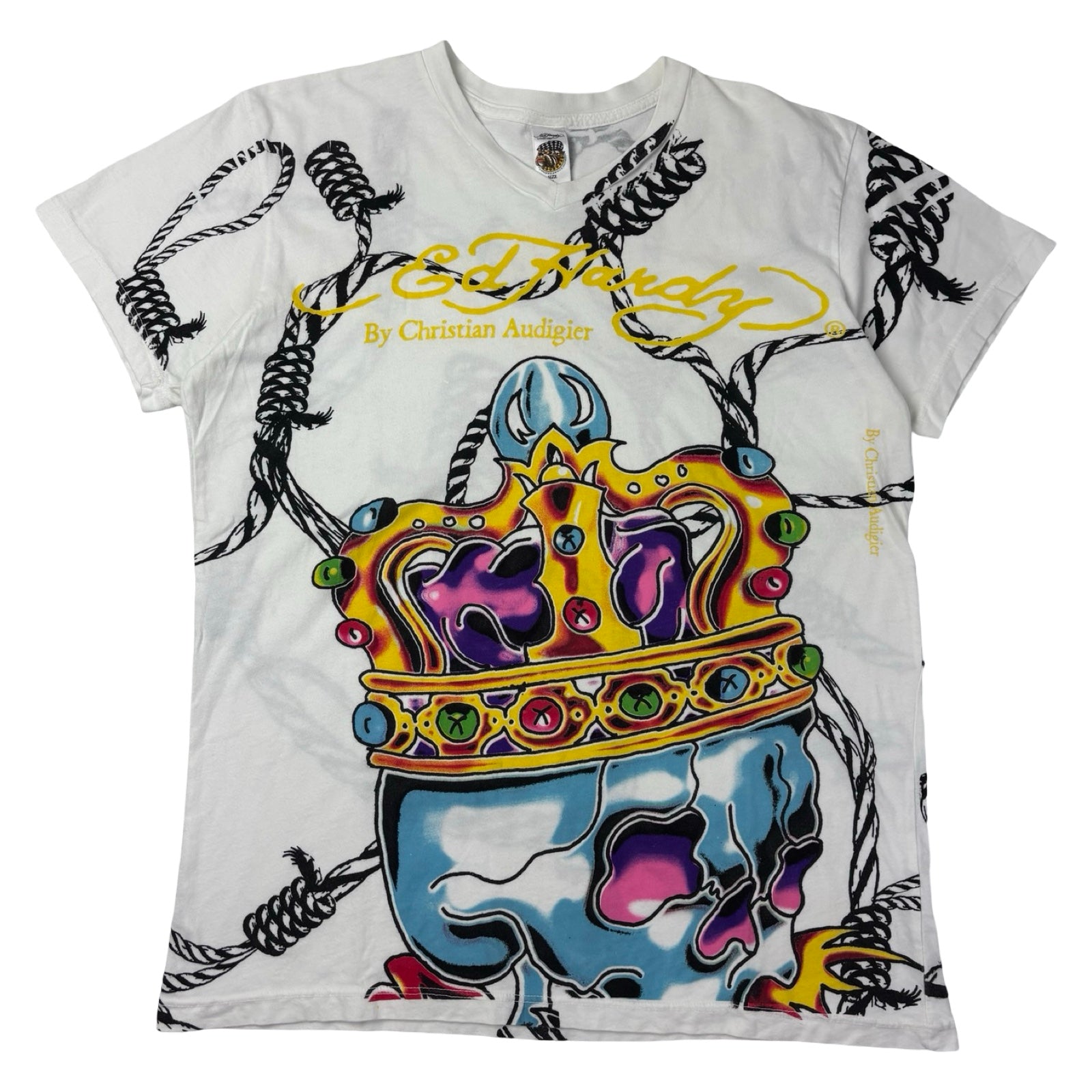 Vintage Y2K Ed Hardy King Skull T-Shirt AOP