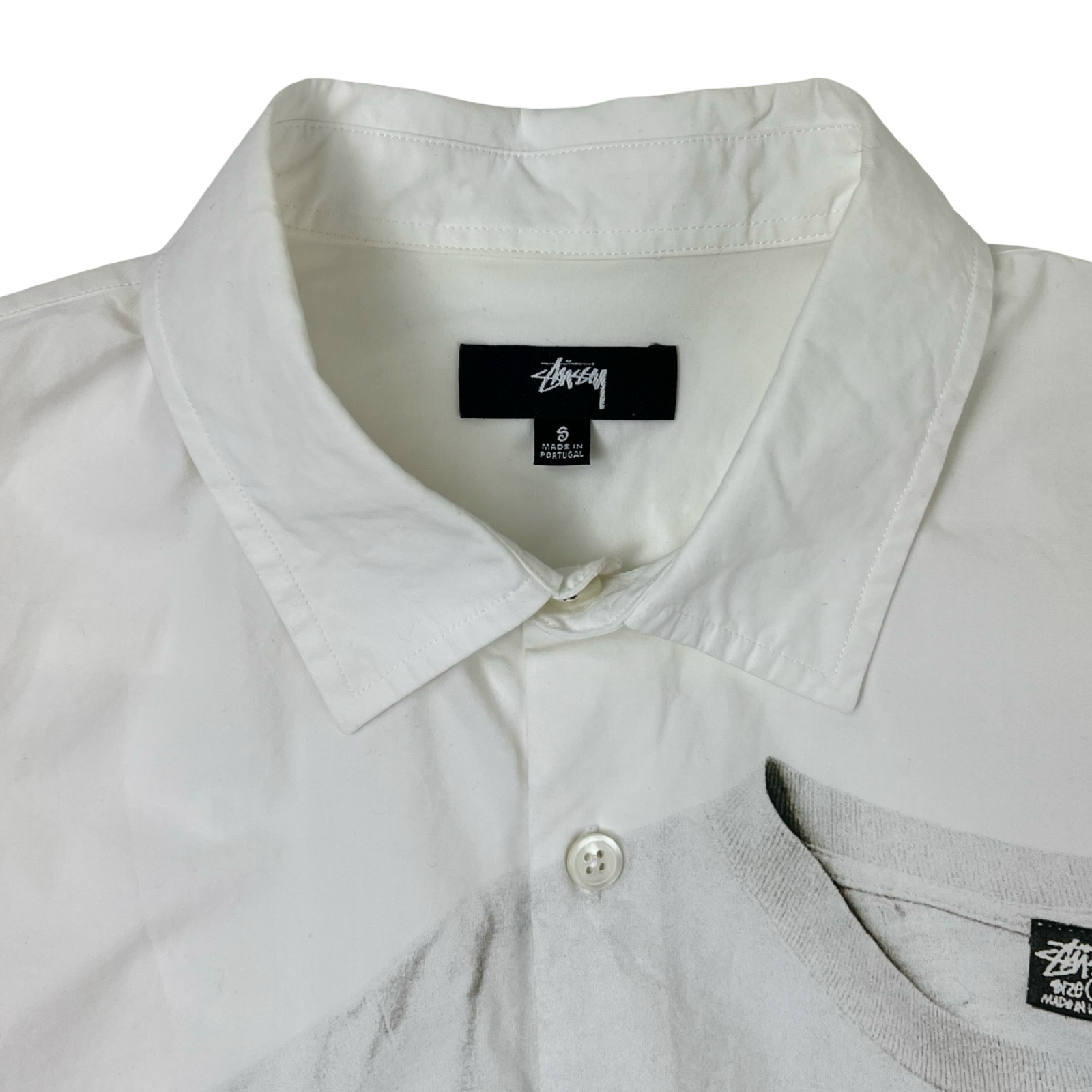 Stüssy World Tour Iconic City Button- Up Shirt White