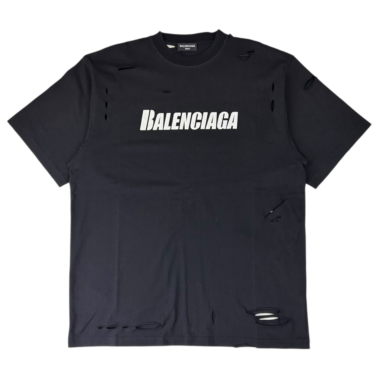 Balenciaga Destroyed T-Shirt Black