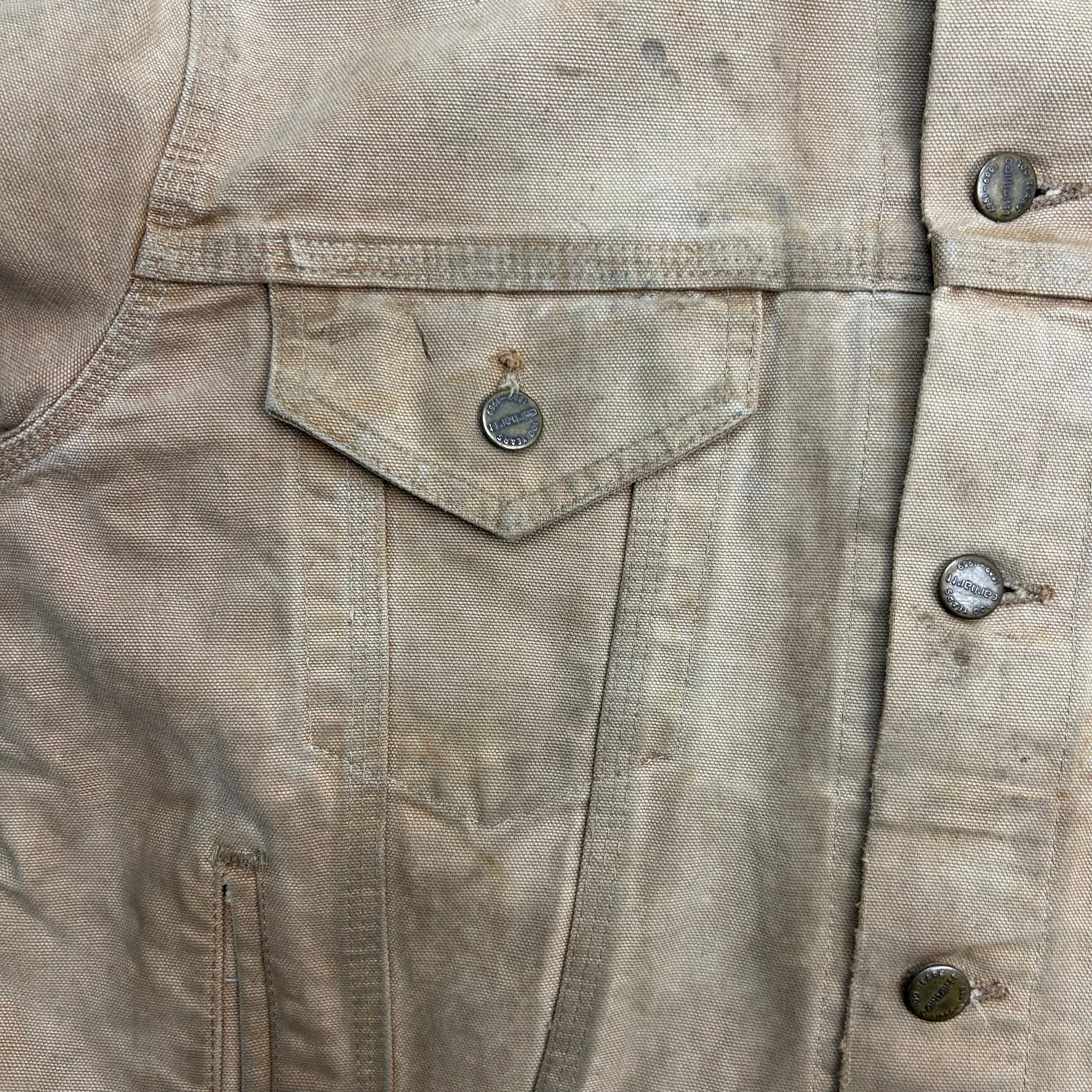 Vintage Carhartt 1989 Type 3 Jacket Stained Tan