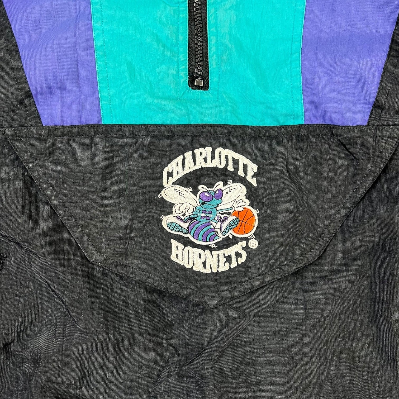 Vintage NBA Starter Charlotte Hornets Half Zip Jacket